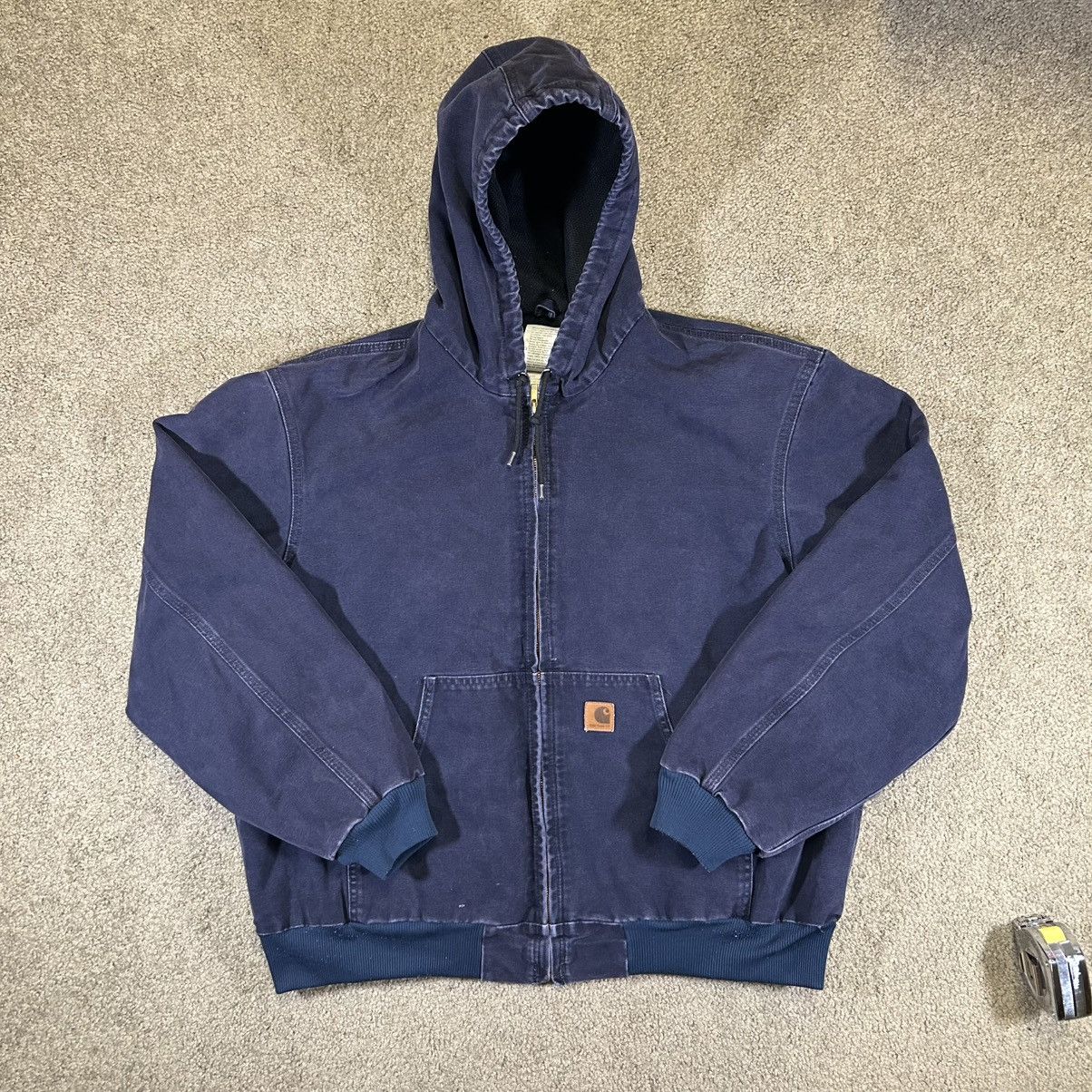 Crazy Vintage Carhartt J25 MDT Hooded Jacket Faded workwear