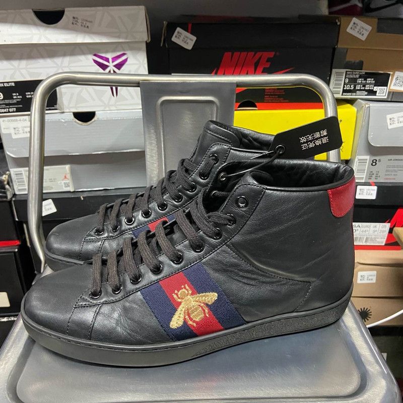 Gucci Gucci High-Top Leather Fashion Sneakers for Men 0079 Size US 6.5 / EU 39-40 - 1 Thumbnail