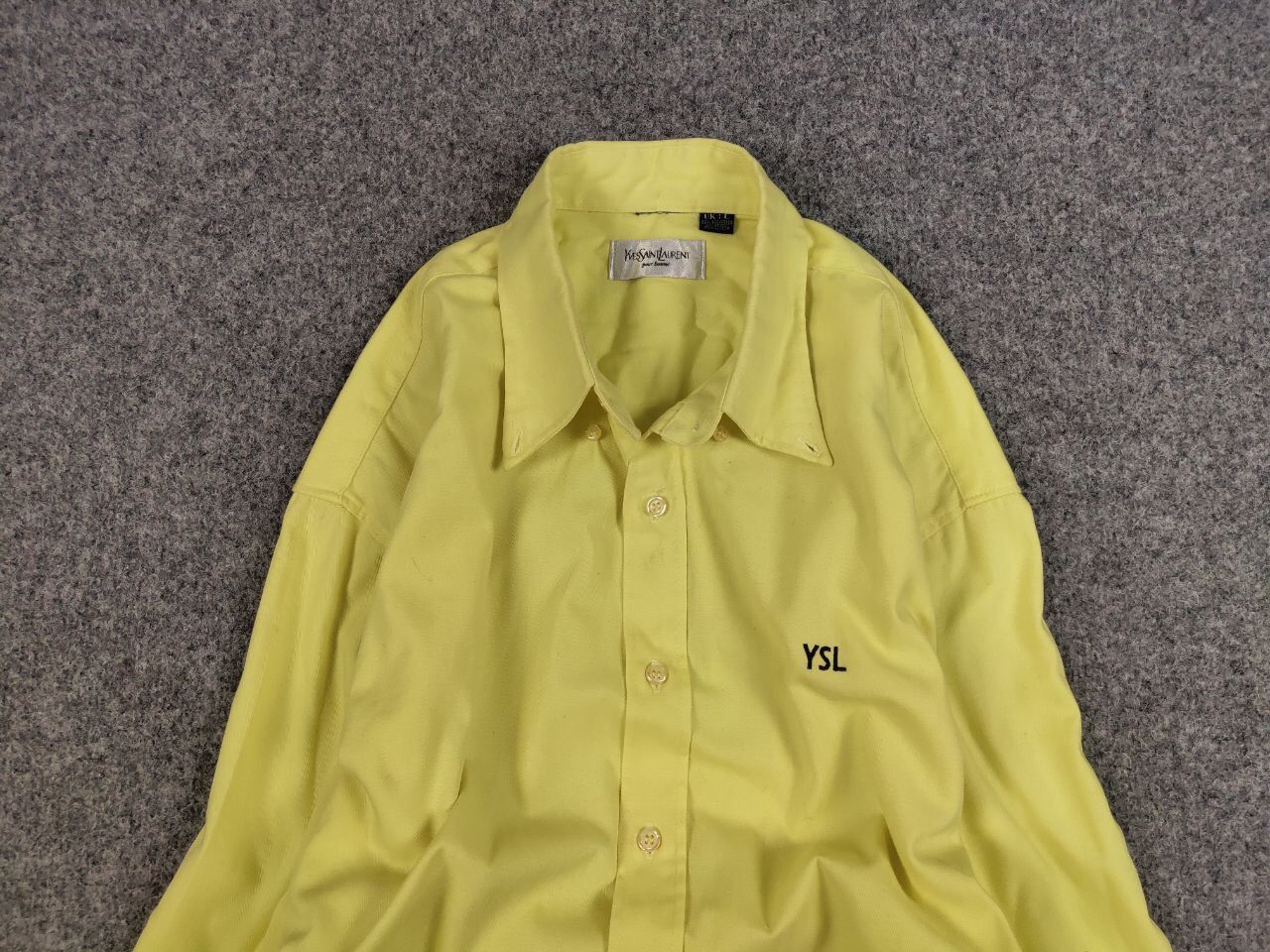 Yves Saint Laurent Rare Vintage Yves saint laurent Logo neon Buttons Shirt Size US XL / EU 56 / 4 - 8 Thumbnail