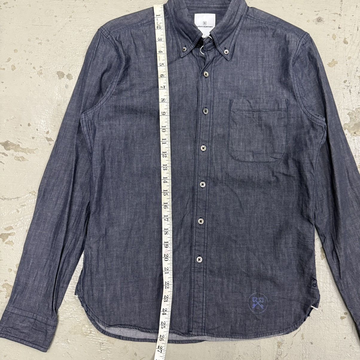 uniform experiment Uniform Experiment Raw Denim Button Up Shirt Size US S / EU 44-46 / 1 - 6 Thumbnail