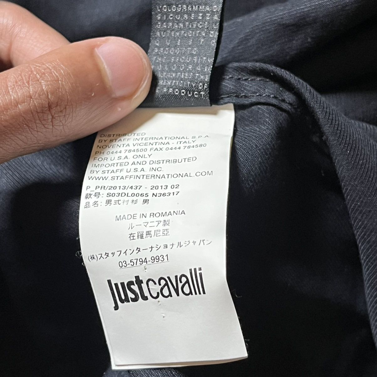 Just Cavalli Just Cavalli Black Printed Button Up Shirt Size 52 Size US L / EU 52-54 / 3 - 6 Thumbnail
