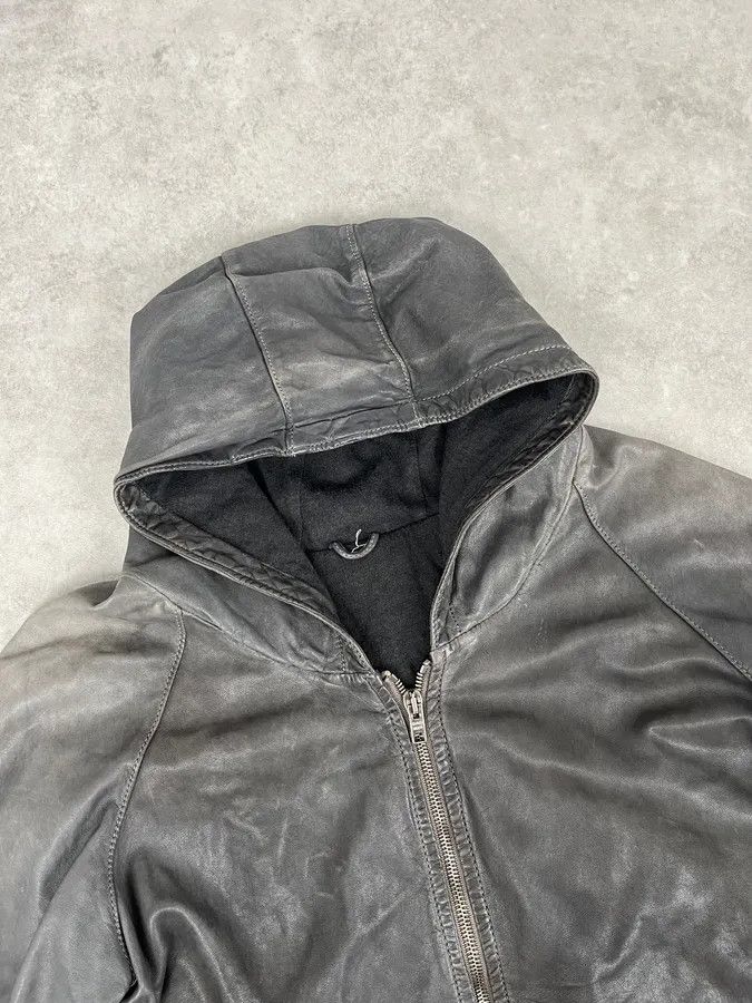 Giorgio Brato Giorgio Brato Avant-Garde Brut Grey Leather Long Jacket Size US XS / EU 42 / 0 - 4 Thumbnail