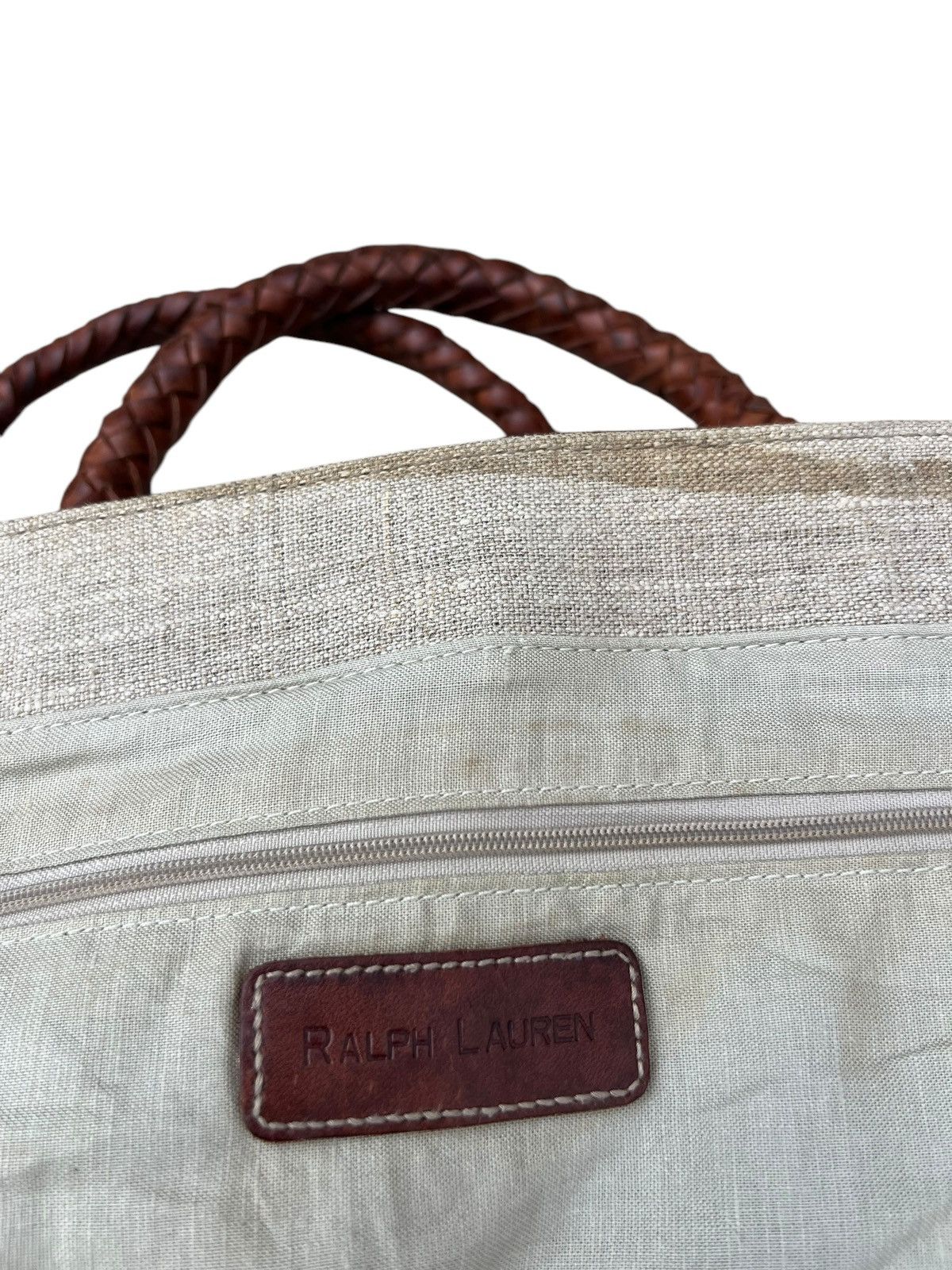 Ralph Lauren Vintage Ralph Lauren Patina Leather Hybrid Tote Bag Size ONE SIZE - 23 Thumbnail