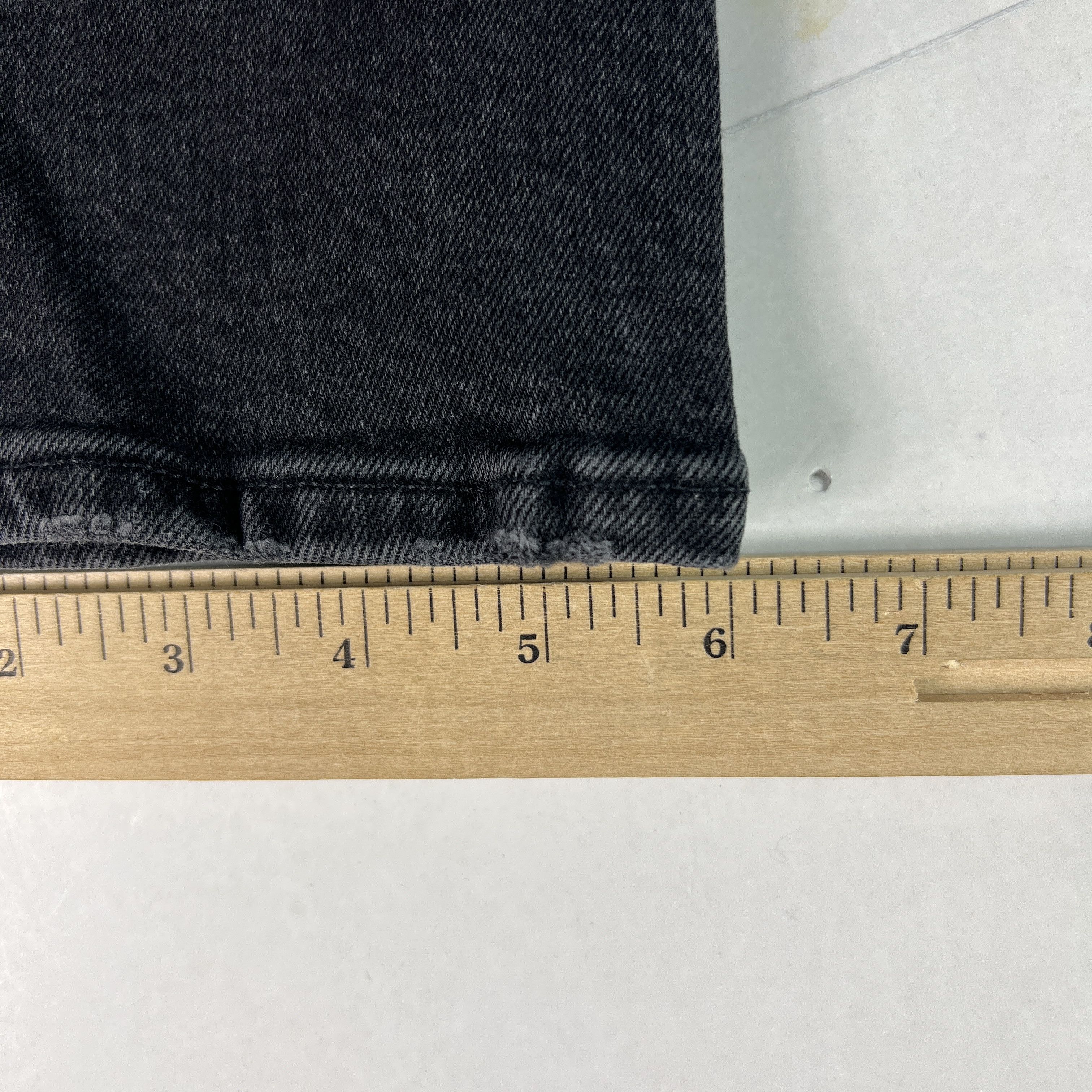 Agolde AGOLDE Jeans Riley Crop Mid Rise Straight Black Faded Denim Size 26" / US 2 / IT 38 - 14 Thumbnail