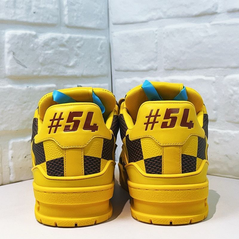Louis Vuitton Louis Vuitton Trainer Yellow and Black Low-Top Sneakers -25 Size US 7.5 / EU 40-41 - 4 Thumbnail