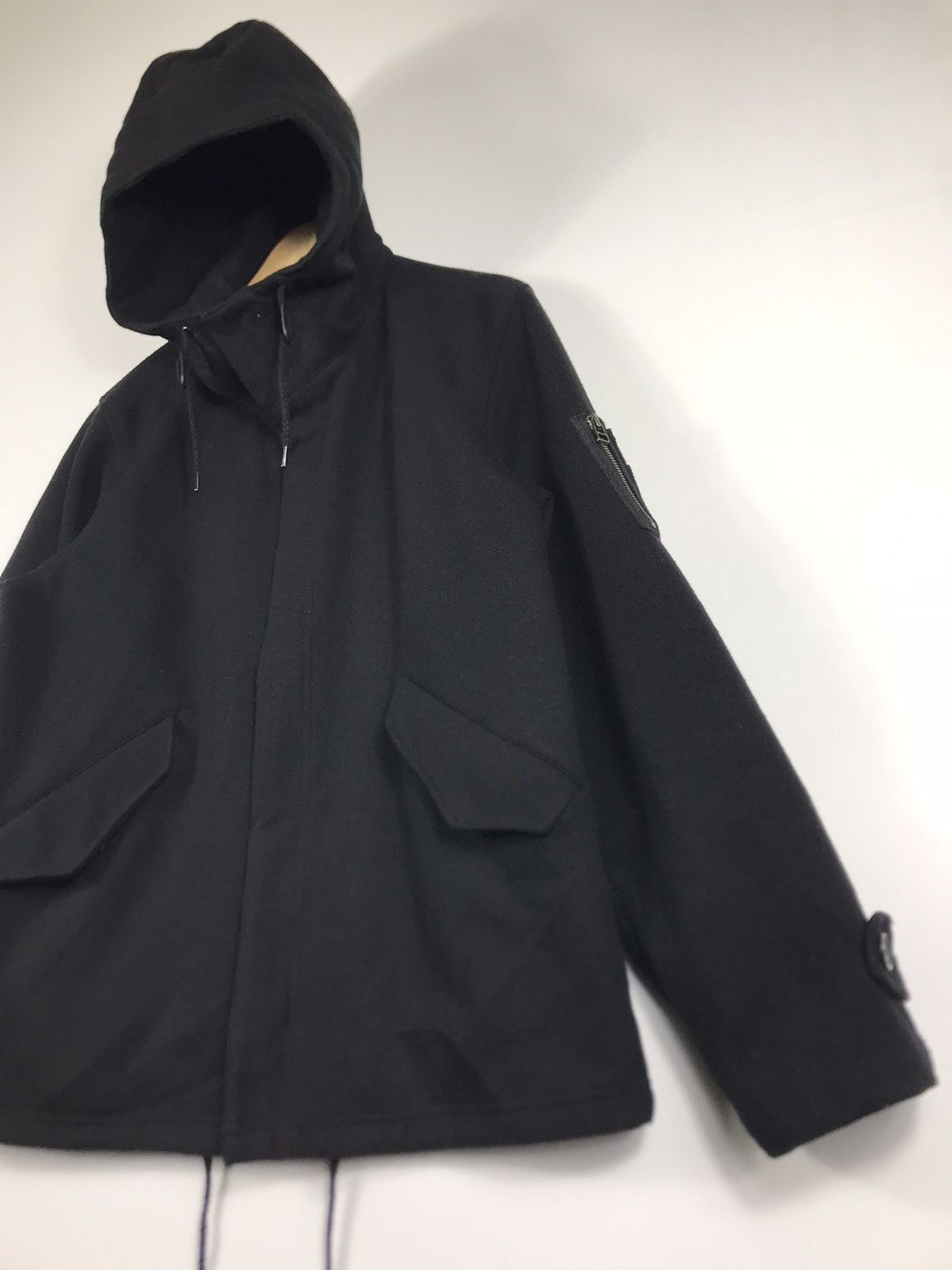 Japanese Brand × NANO universe 🔥Nano Universe Hooded Wool Zipper Jacket Size US XL / EU 56 / 4 - 3 Thumbnail