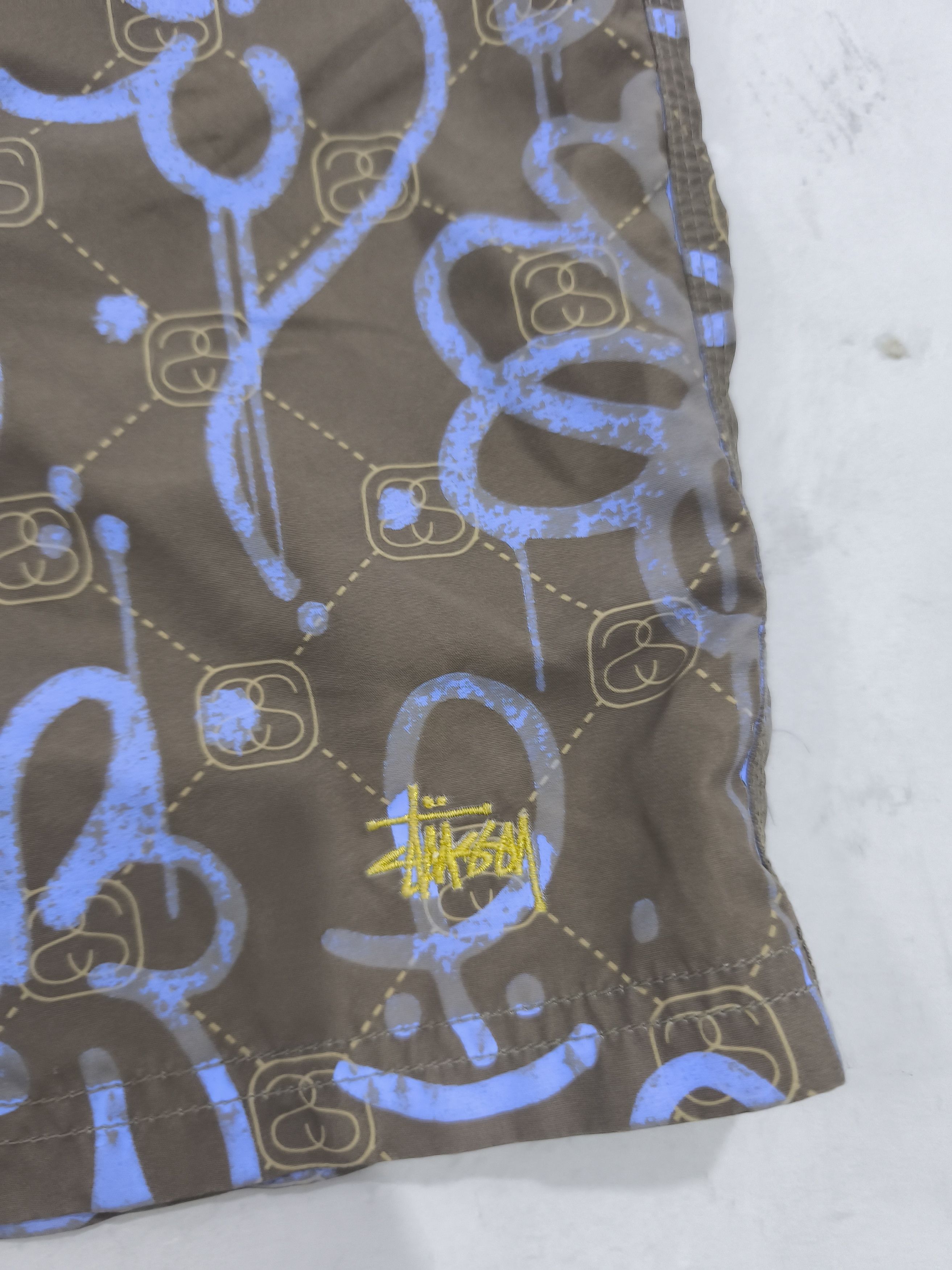 Stussy Vintage Stussy SS04 Logo Splash Board Shorts Monogram Size US 33 - 4 Thumbnail