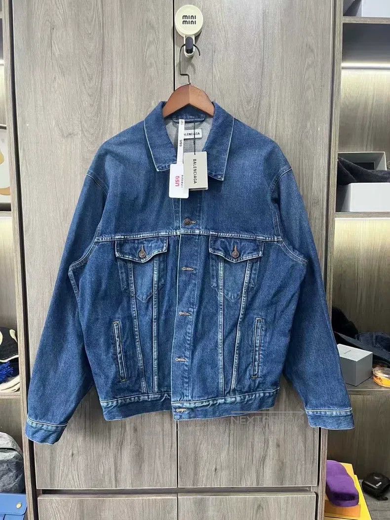 Balenciaga Balenciaga Earth Denim Jacket Size XXS / US 00 / IT 34 - 1 Thumbnail