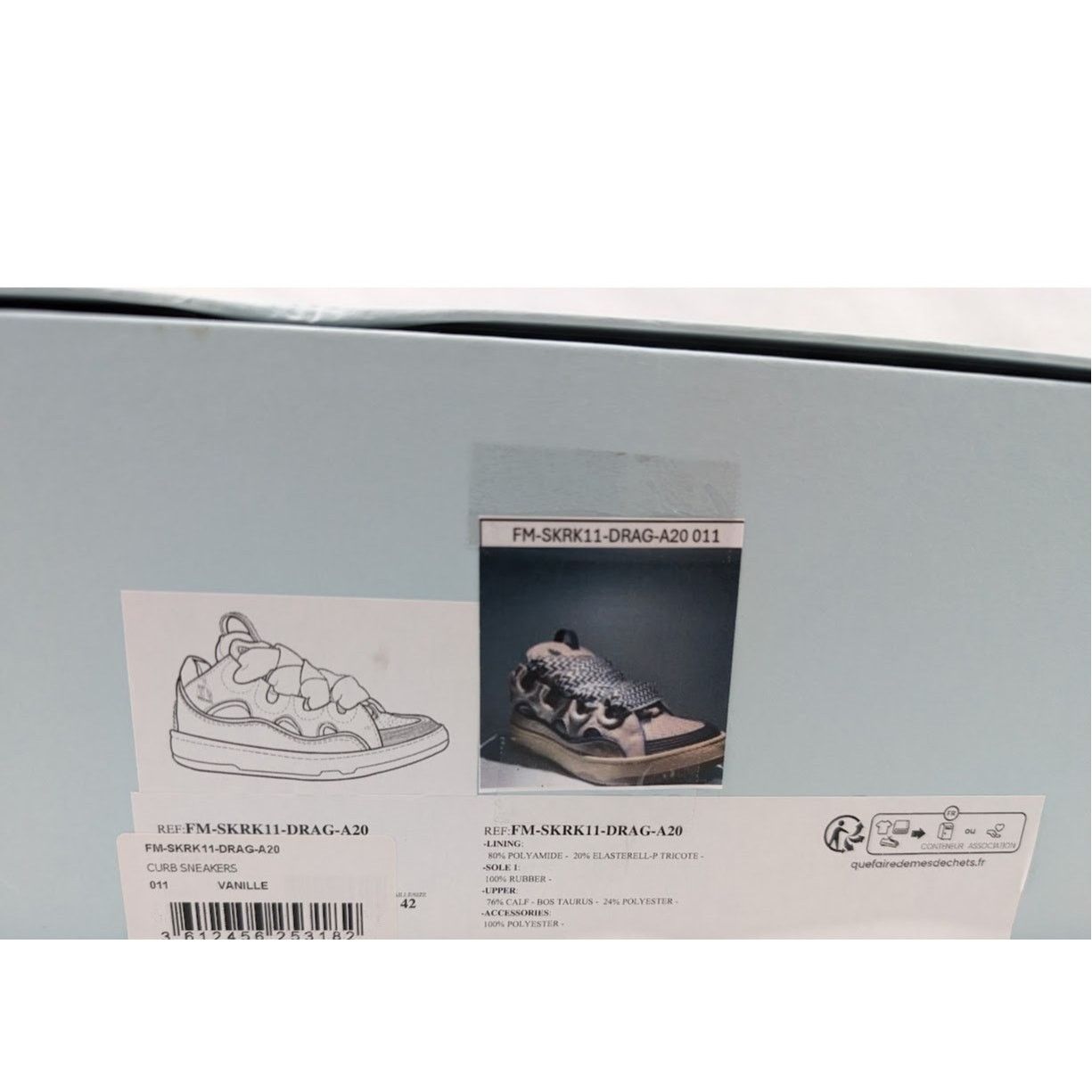 Lanvin o1rshd1 Curb Sneakers in Vanille Size US 9 / EU 42 - 24 Thumbnail