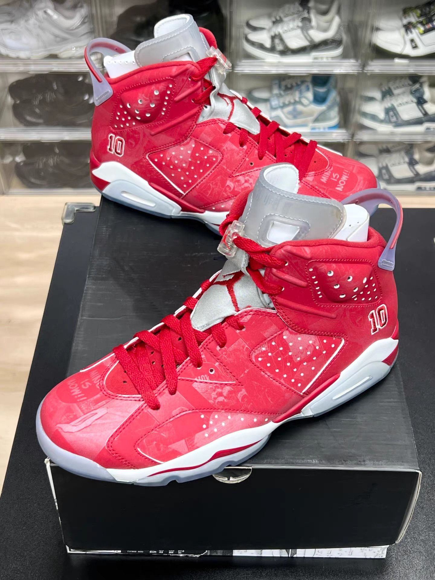 Jordan Brand Red High-Top Sneakers with White Accents Size US 10 / EU 43 - 1 Thumbnail