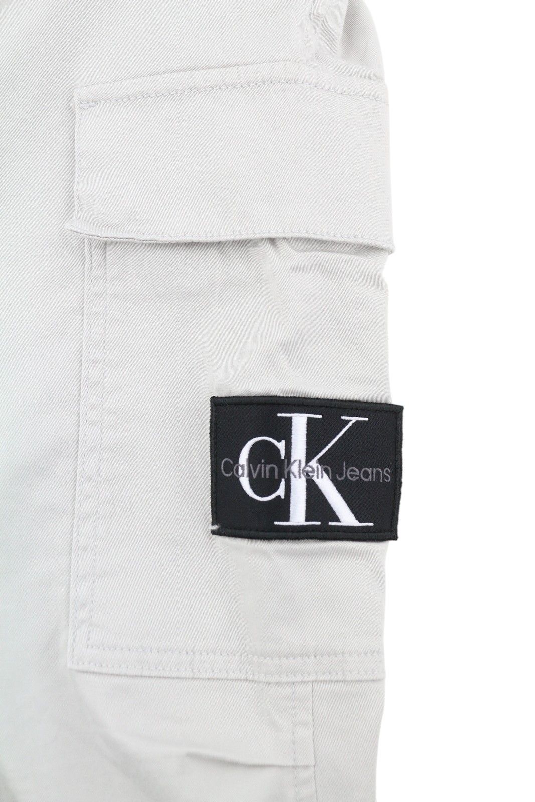 Calvin Klein STRAIGHT CARGO L Light Grey Elastic Waist Trousers 87454 Size US 34 / EU 50 - 6 Thumbnail