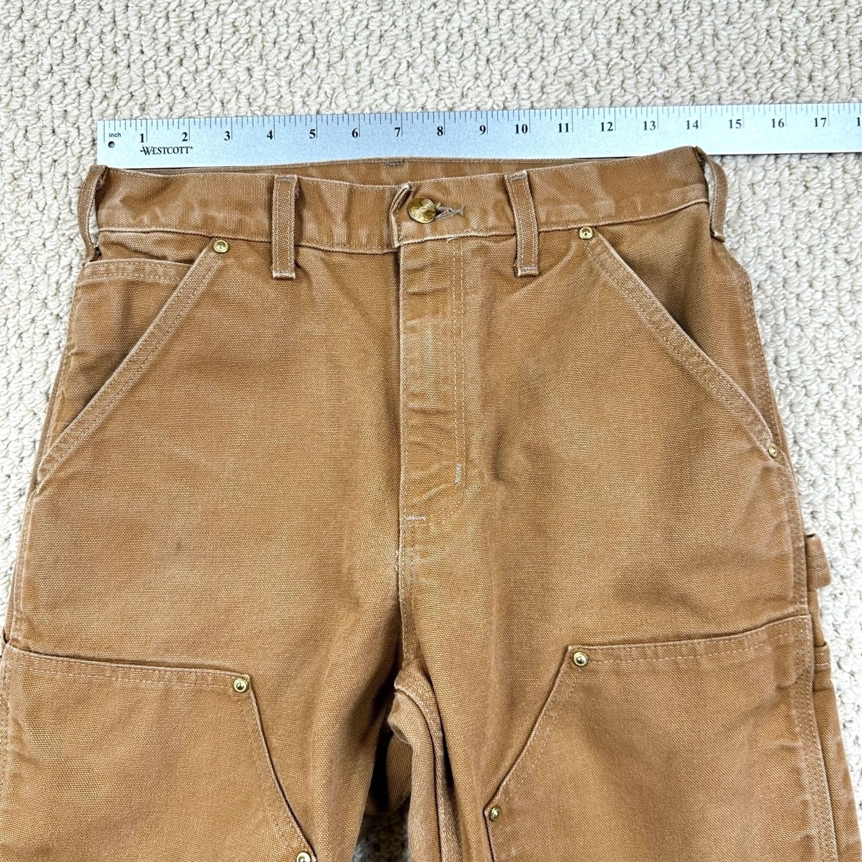 Carhartt VINTAGE Carhartt Jeans 28x30 Brown Loose Fit Regular Straight USA Made Workwear Mens Mens Size US 28 / EU 44 - 6 Thumbnail