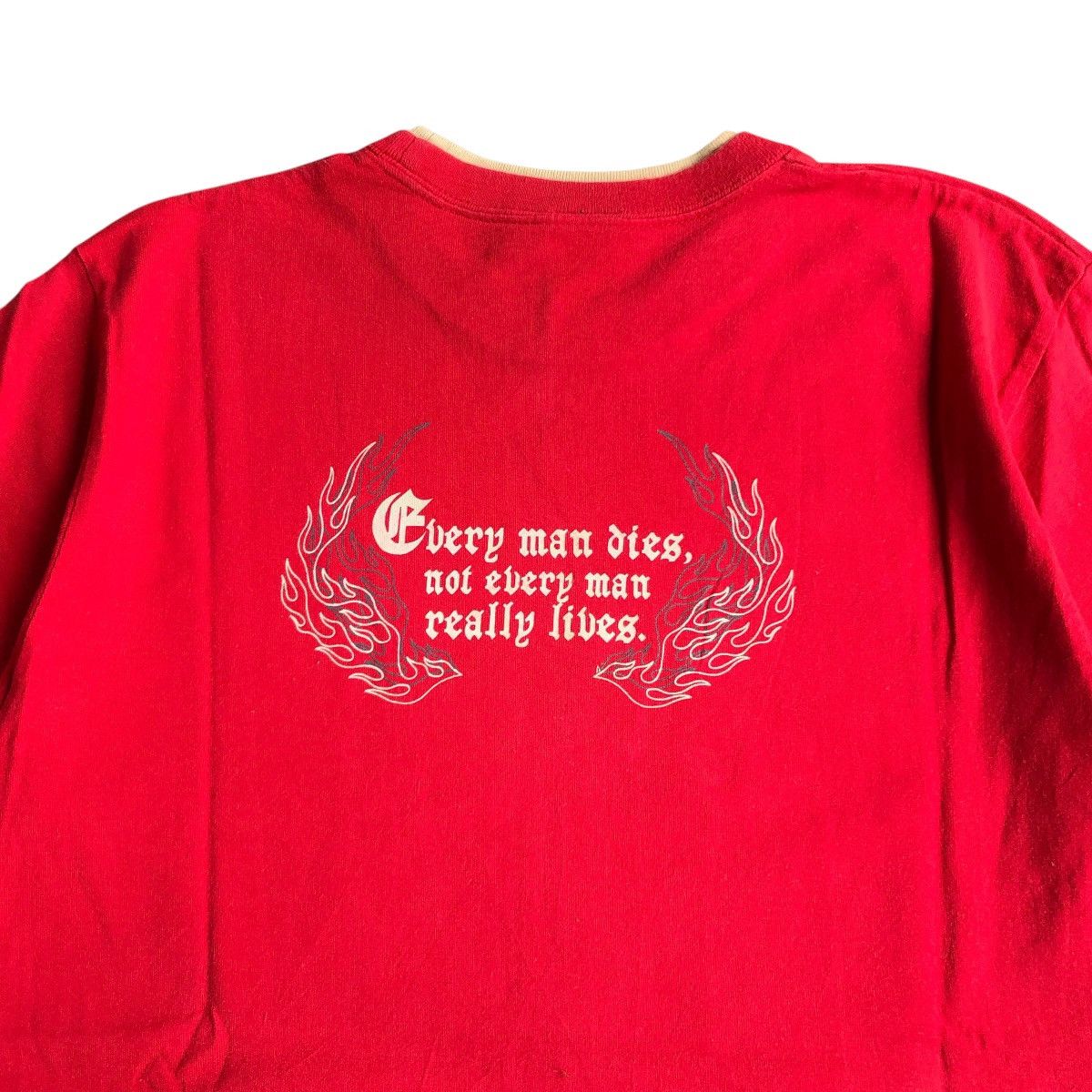 Japanese Brand 2000s Blebo Tribal Poem Grunge Punk Style T-shirt Red Grunge Size US M / EU 48-50 / 2 - 3 Thumbnail
