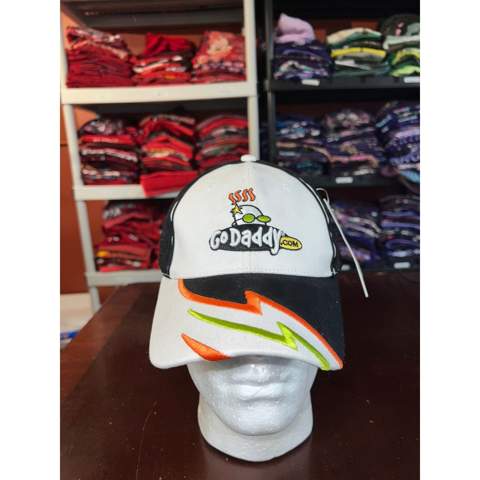 NASCAR Nascar Go Daddy Hat Kasey Kahne Racing Black Fitted Cap OS Size ONE SIZE - 1 Thumbnail