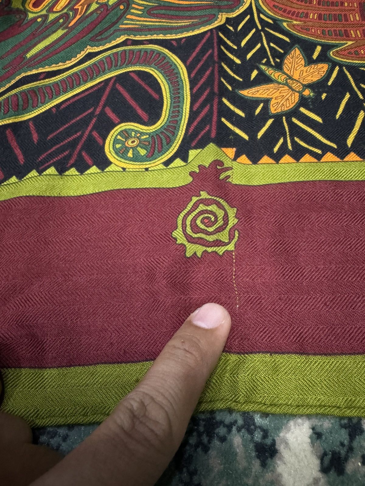 Hermes HERMES LEGENDE KUNA PEUPLE DE PANAMA CASHMERE SILK SCARF Size ONE SIZE - 10 Thumbnail