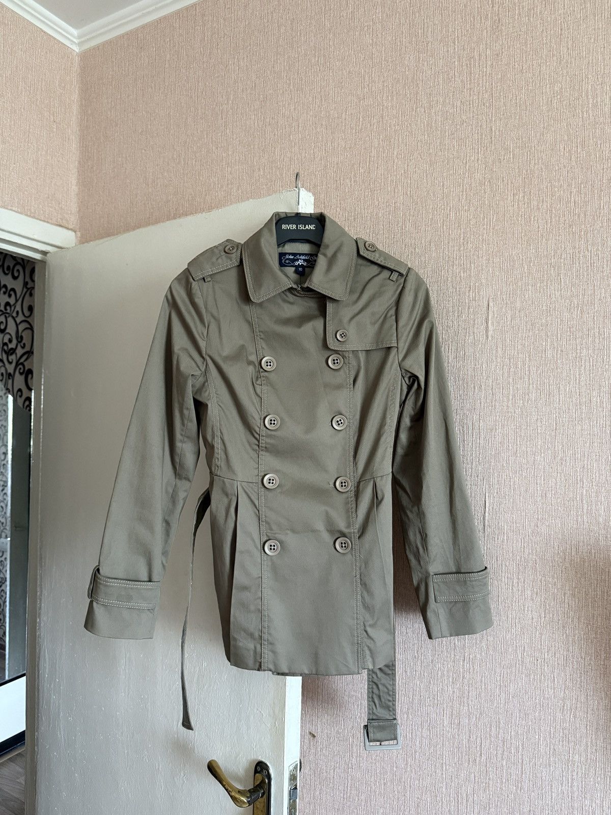 Other Vintage John Ashfield Girl Trench Coat Womens Belted Jacket Size M / US 6-8 / IT 42-44 - 1 Thumbnail