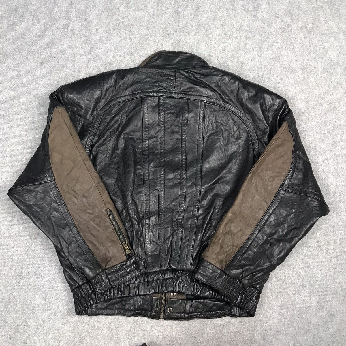 Japanese Brand PELLE STUDIO PUNK LEATHER BOMBER JACKET Size US L / EU 52-54 / 3 - 7 Thumbnail
