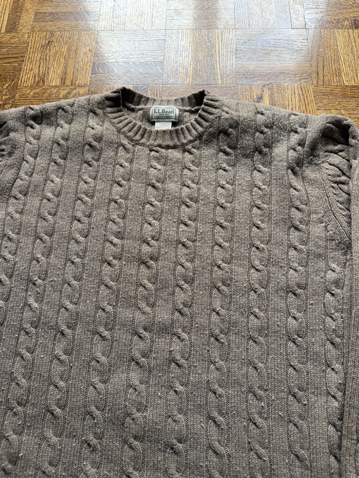 L.L. Bean Vintage L.L. Bean Textured Cable Knit Sweater Size US XL / EU 56 / 4 - 3 Thumbnail