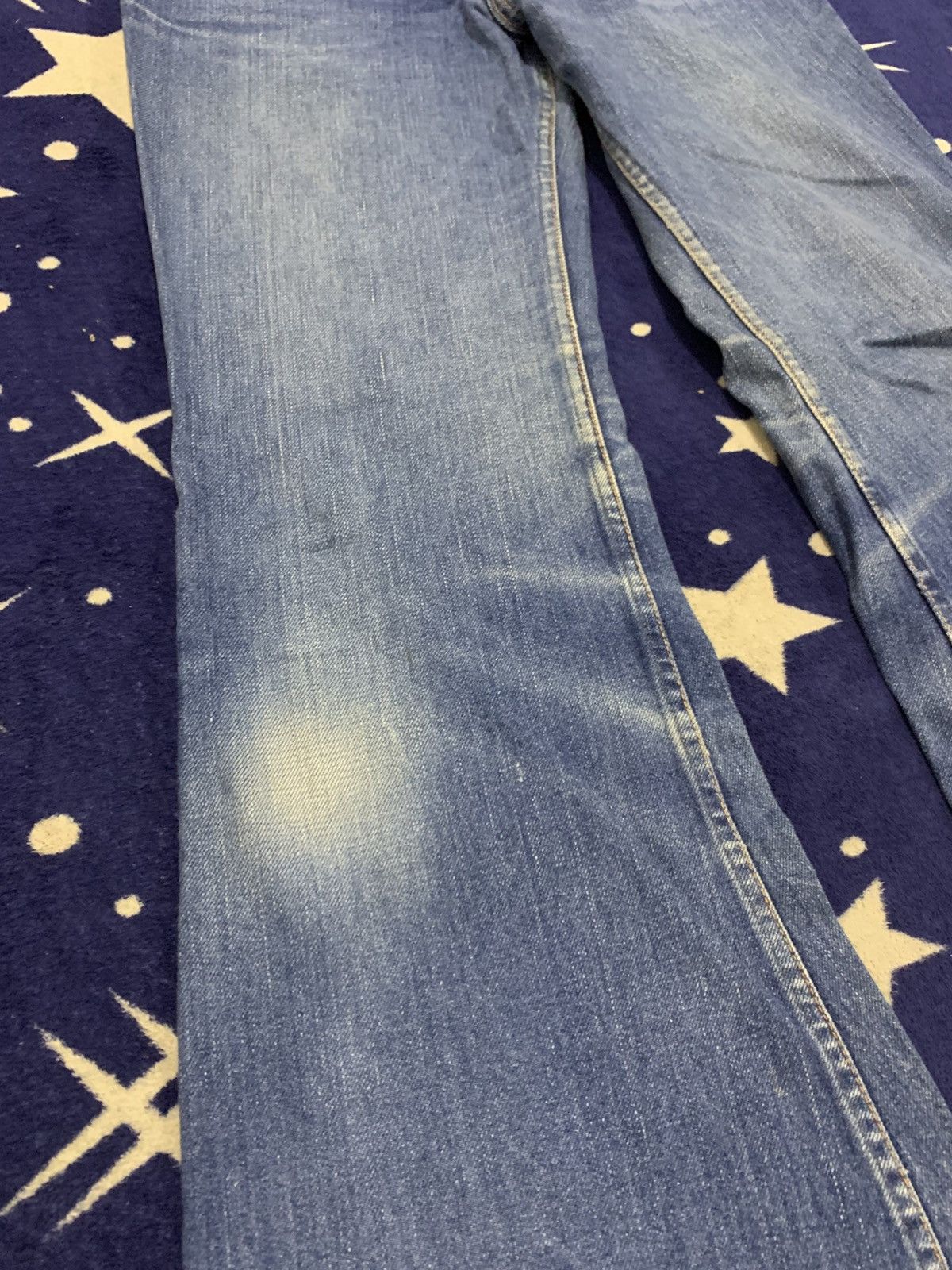 Japanese Brand COSMO Vintage Wide Flare Denim Distressed Jeans Size 27" / US 4 / IT 40 - 6 Thumbnail