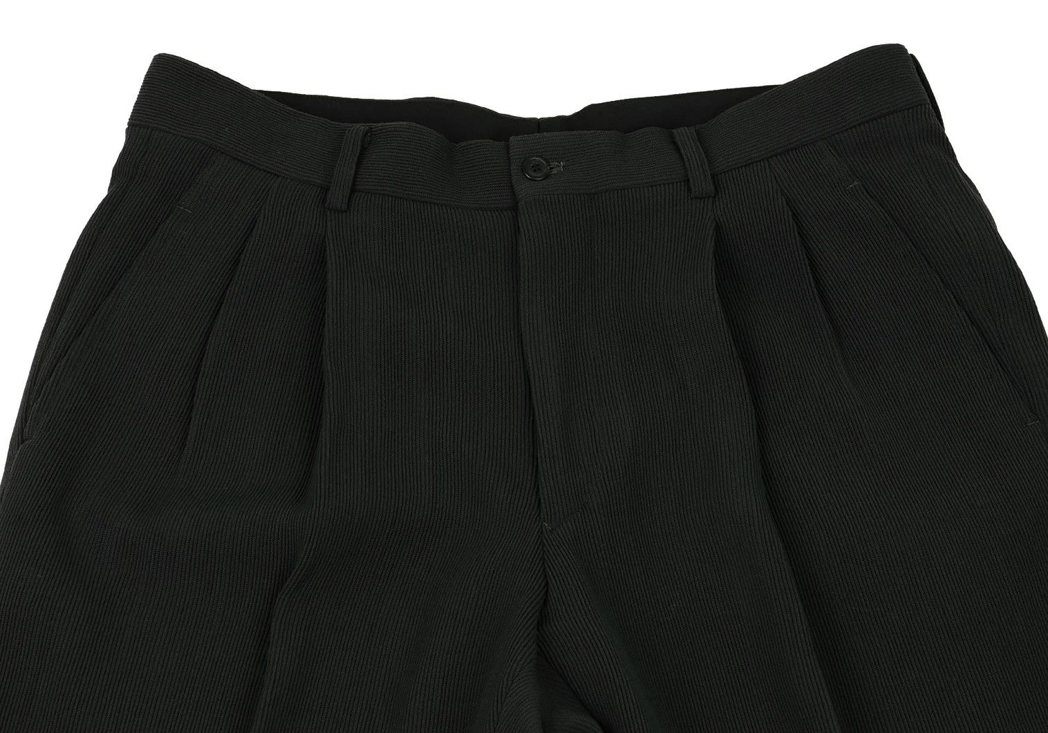 Issey Miyake Wool Two-Tuck Ribbed Pants in Deep Green XL Size US 38 / EU 54 - 2 Thumbnail