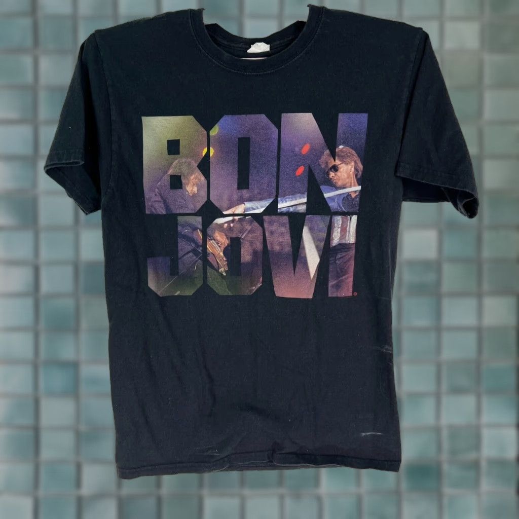 Vintage Bon Jovi Because We Can Tour Band Shirt Adult S Black T-Shirt, Graphic Print, Short Sleeve, Crew Neck, Preshrunk, Regular Fit, Men, 2010s Tour Merch Size US S / EU 44-46 / 1 - 1 Thumbnail