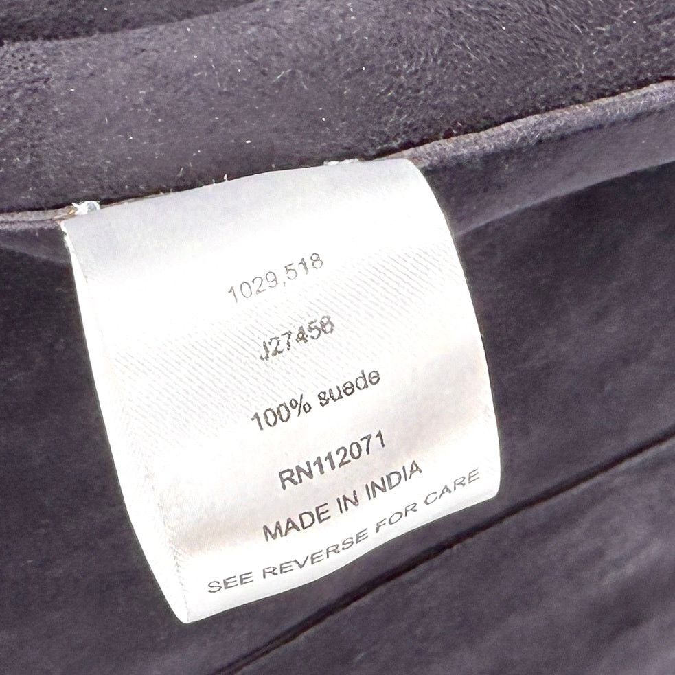 Jigsaw Gray Dark Charcoal Reversible Genuine Suede Fringe Jacket Size S / US 4 / IT 40 - 10 Thumbnail