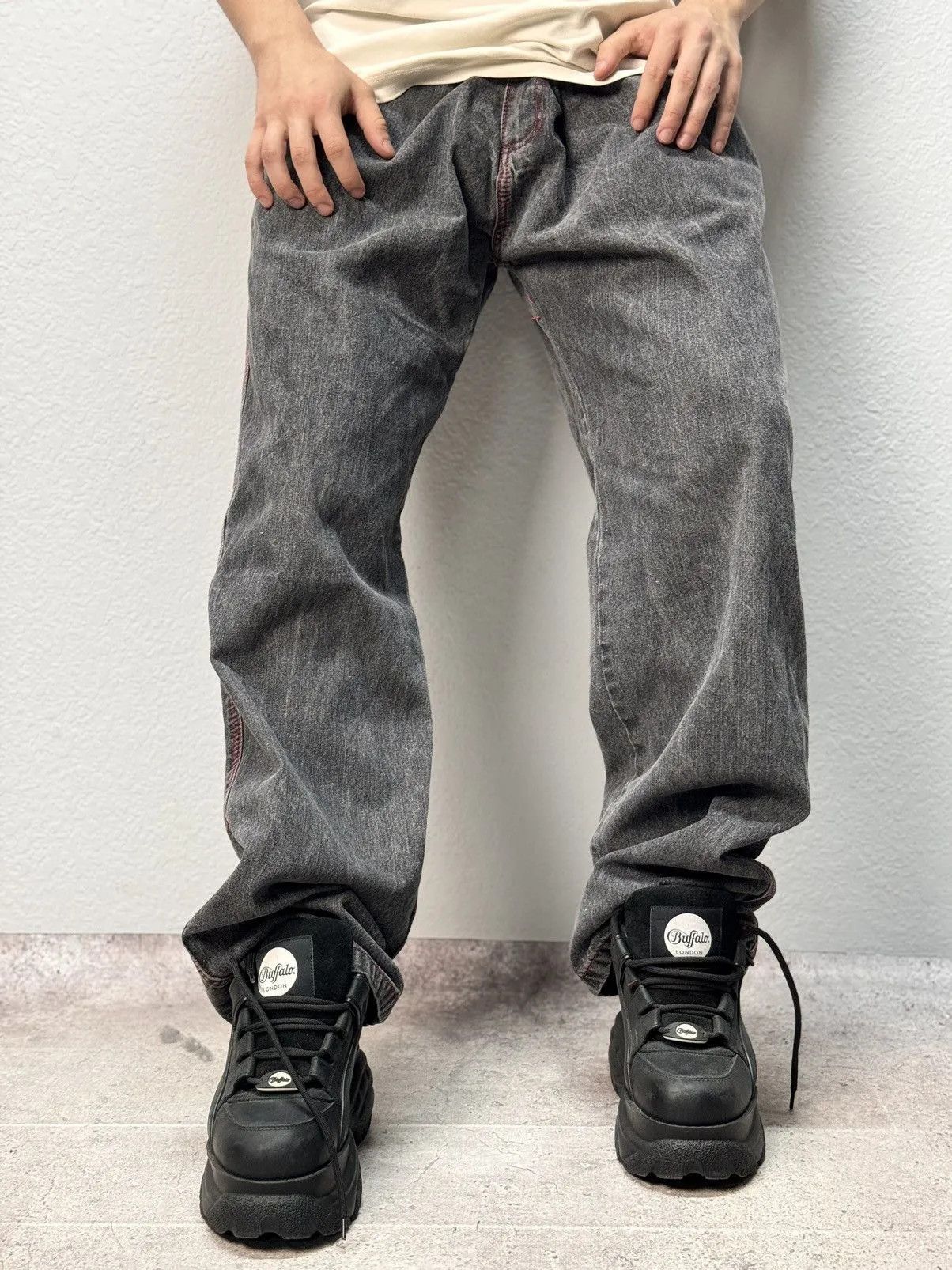 Japanese Brand × True Religion Y2K CARGO BAGGY TRUE RELIGION DISTRESSED JNCO PANTS Size US 34 / EU 50 - 1 Thumbnail