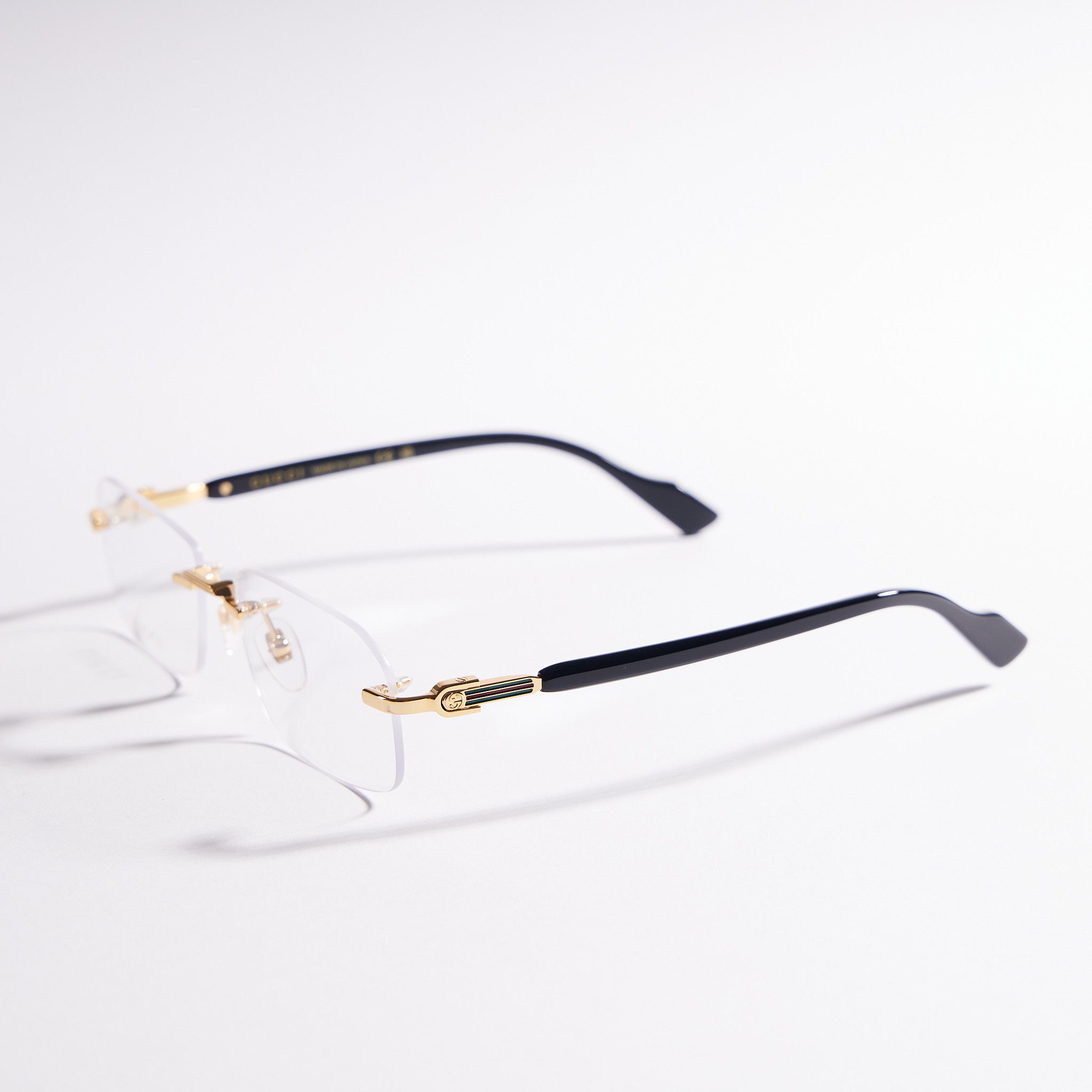 image of Gucci Gg1221O 001 Sunglasses in Black/Gold, Men's