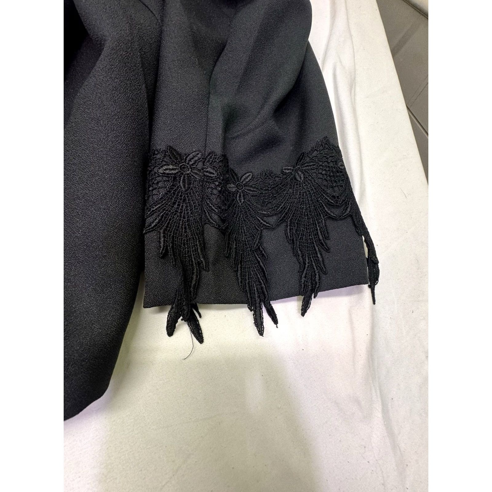 Vintage Black Gothic Lace Button Plus Size Blazer Womens Size XXL / US 16-18 / IT 52-54 - 3 Thumbnail