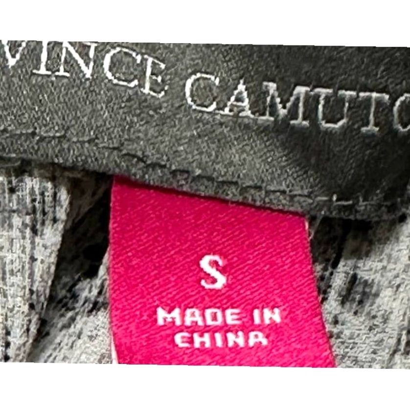 Vince Camuto Vince Camuto Blouse Shirt Sleeveless Gray Floral Pintuck Tank Top Sheer Chiffon Size S Women Hot Pink? Size S / US 4 / IT 40 - 6 Thumbnail