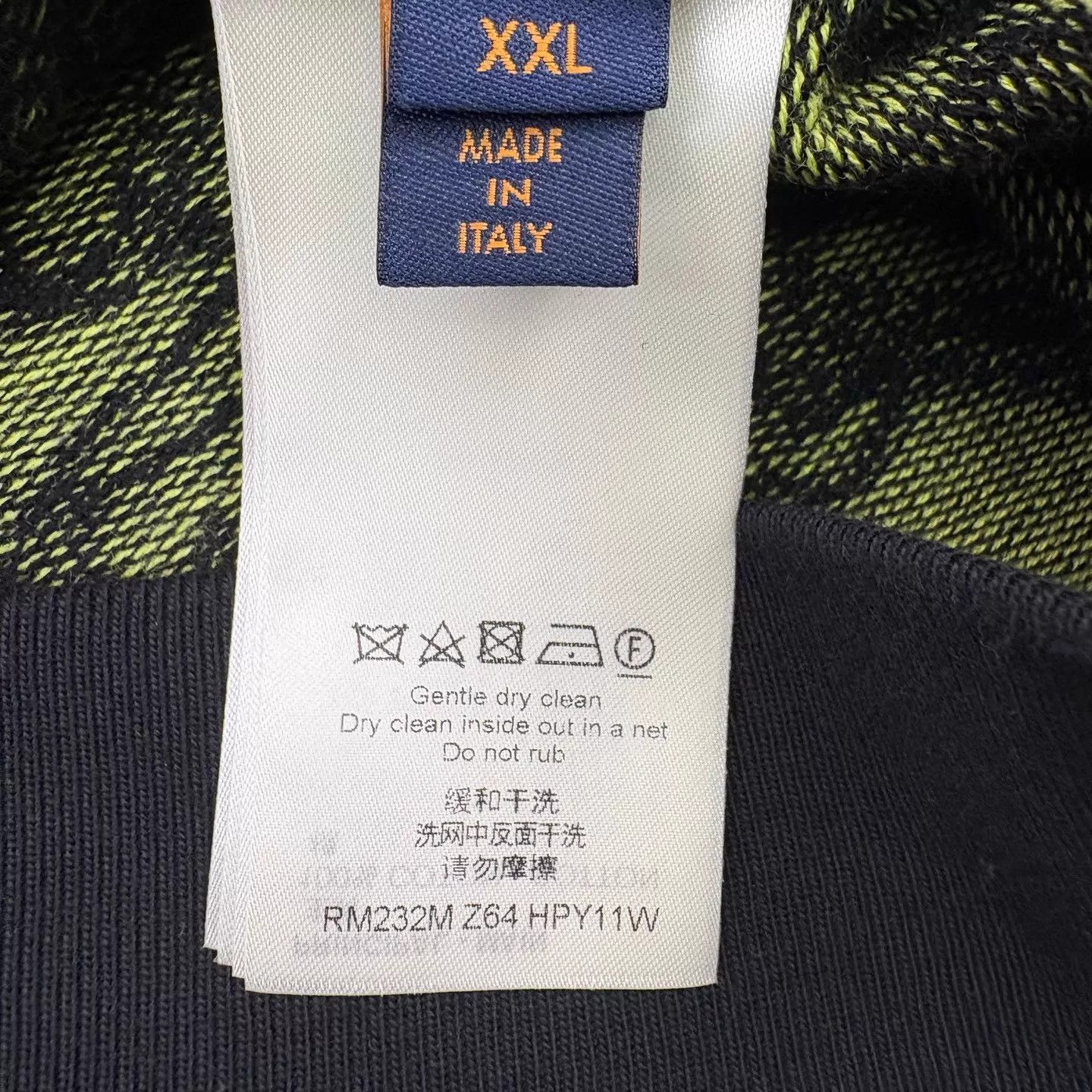 Louis Vuitton LV Yellow Black Monogram Embroidered Sweatshirt XXL Size US XXL / EU 58 / 5 - 7 Thumbnail