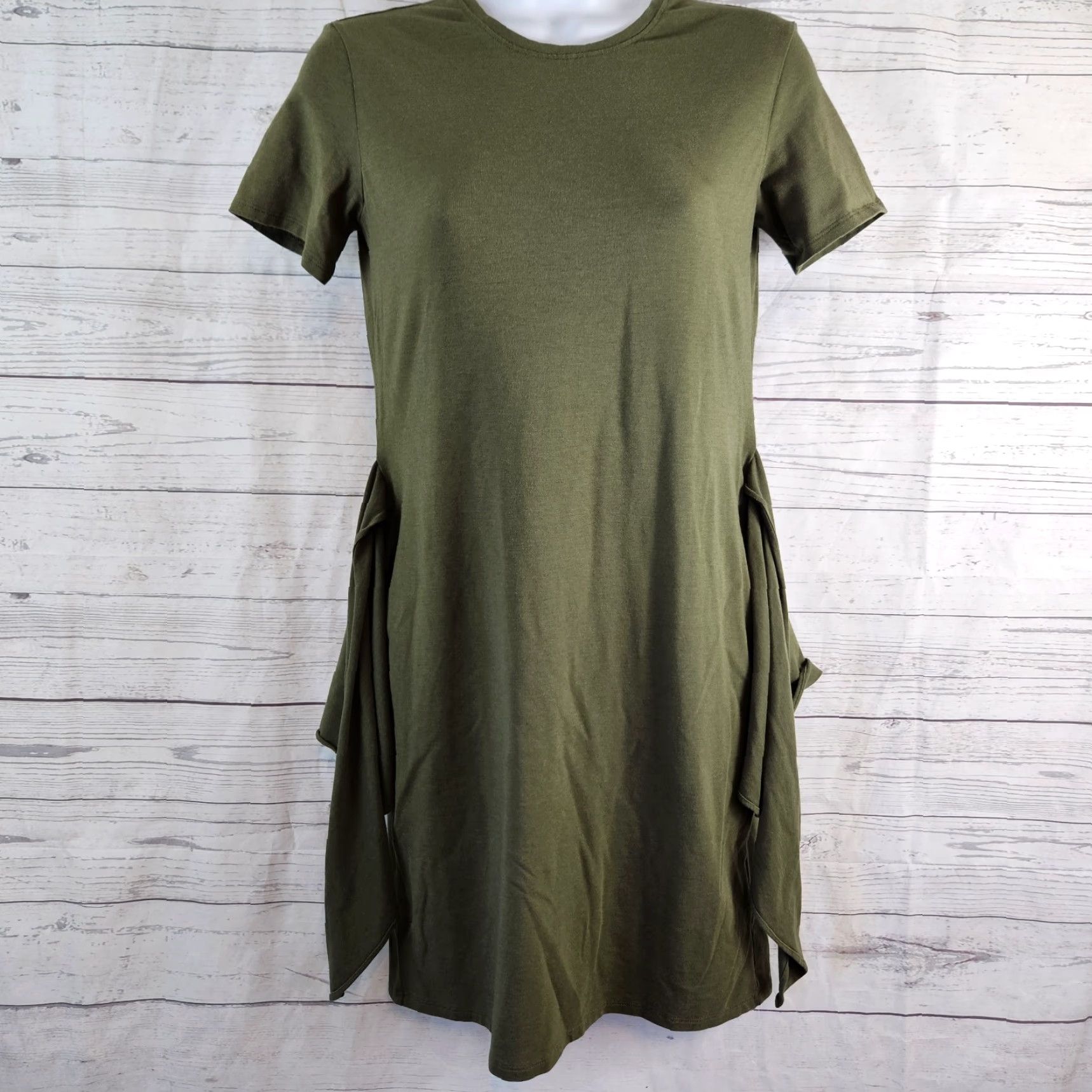 Theory **Theory Women's Green Petites Solid Short Sleeve T-Shirt Dress Sz P** User: Theory Women's Green Solid Short Sleeve T-Shirt Dress Sz P Size 24" / US 00 / IT 34 - 3 Thumbnail