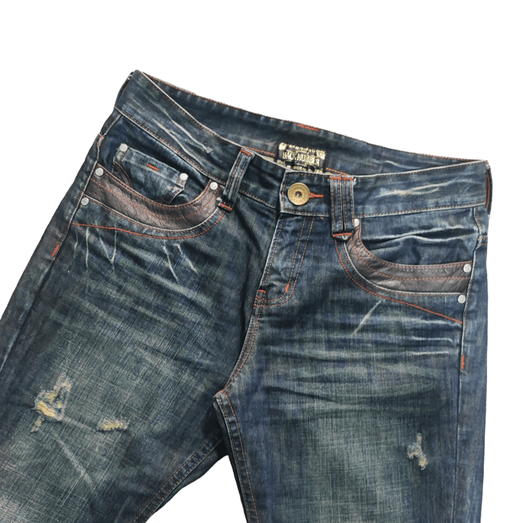 If Six Was Nine STEAL RARE BACK NUMBER DISTRESSED LEATHER PATCH POCKET Size US 32 / EU 48 - 3 Thumbnail