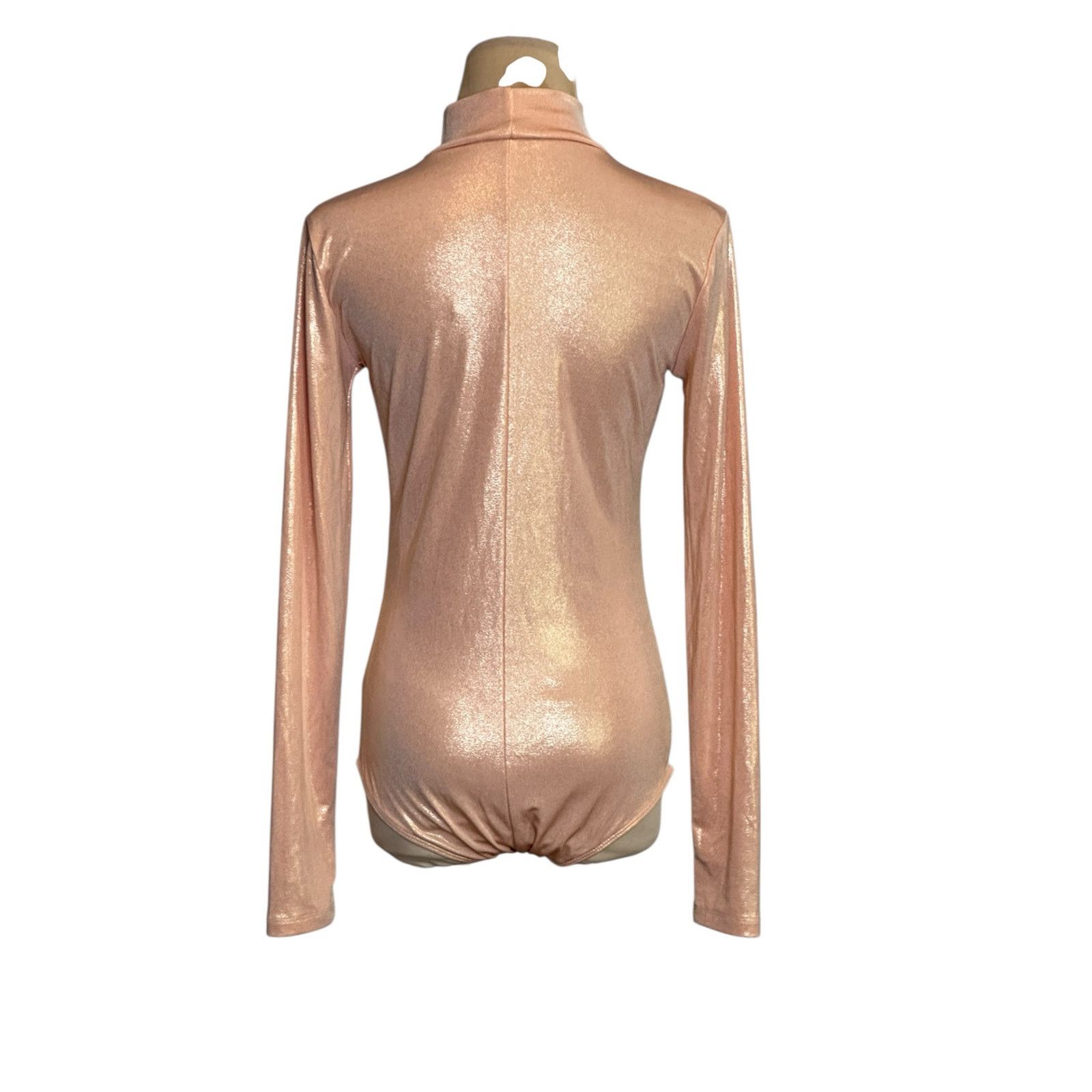 Zara Zara metallic pink long sleeves bodysuit size Medium Size M / US 6-8 / IT 42-44 - 21 Thumbnail