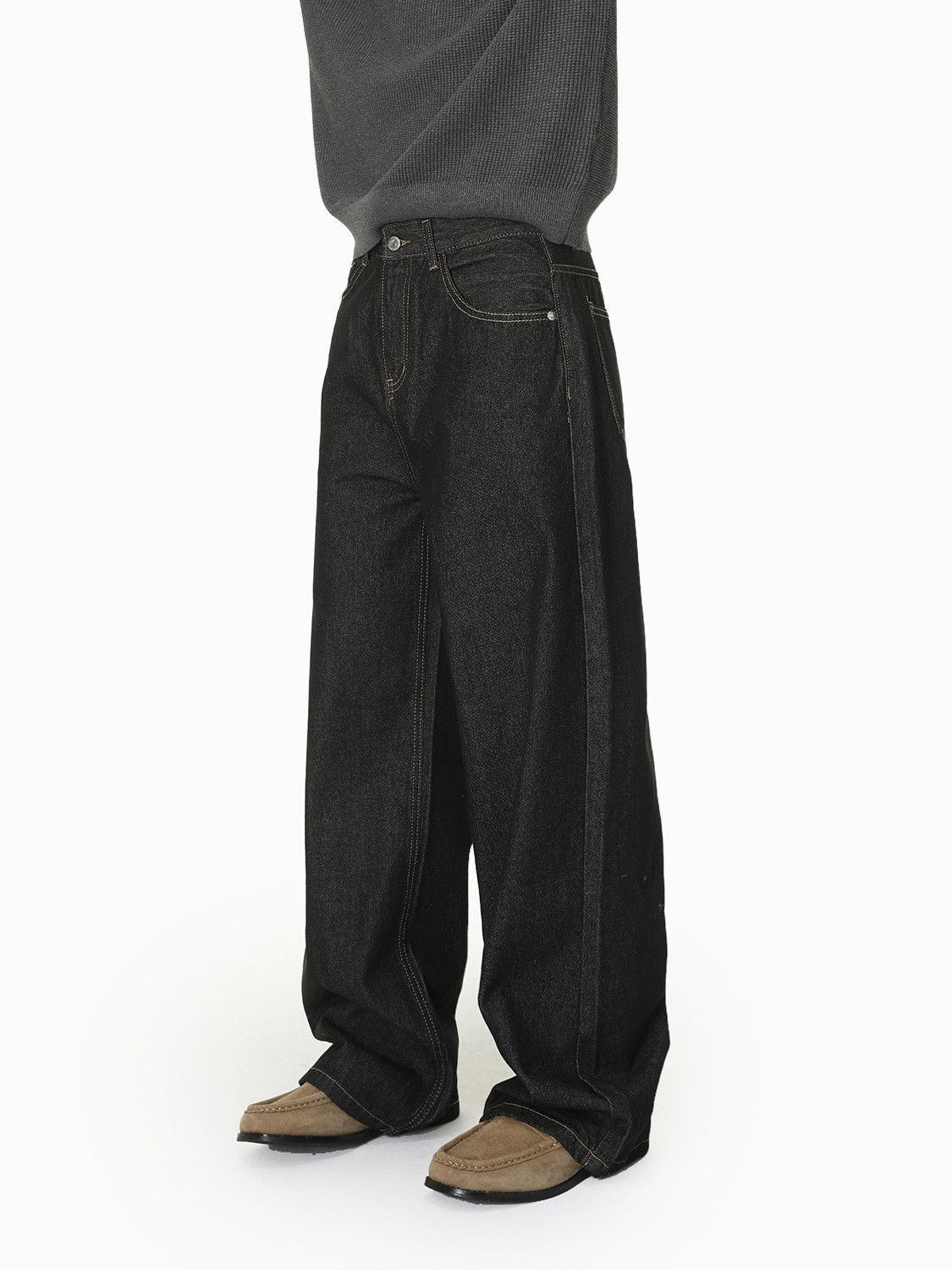 Japanese Brand Men's American Cleanfit Retro Straight Wide-Leg Jeans Size US 32 / EU 48 - 5 Thumbnail