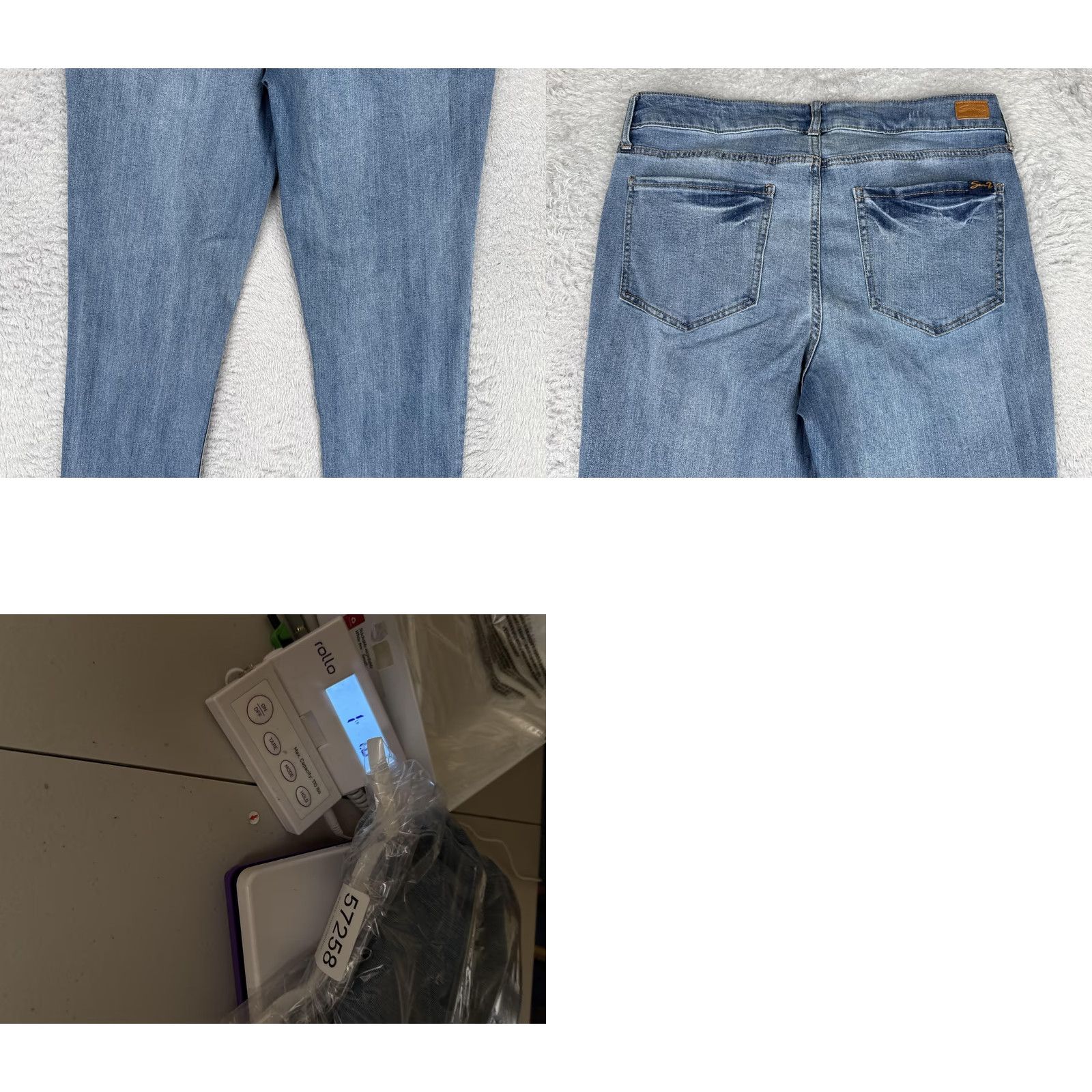Vintage Seven7 Jeans Womens 12 Straight Jeans Blue Medium Wash Mid Rise 5-Pocket Denim Regular 32x29 Fashion Pants Size 34" / US 12 / IT 48 - 10 Thumbnail