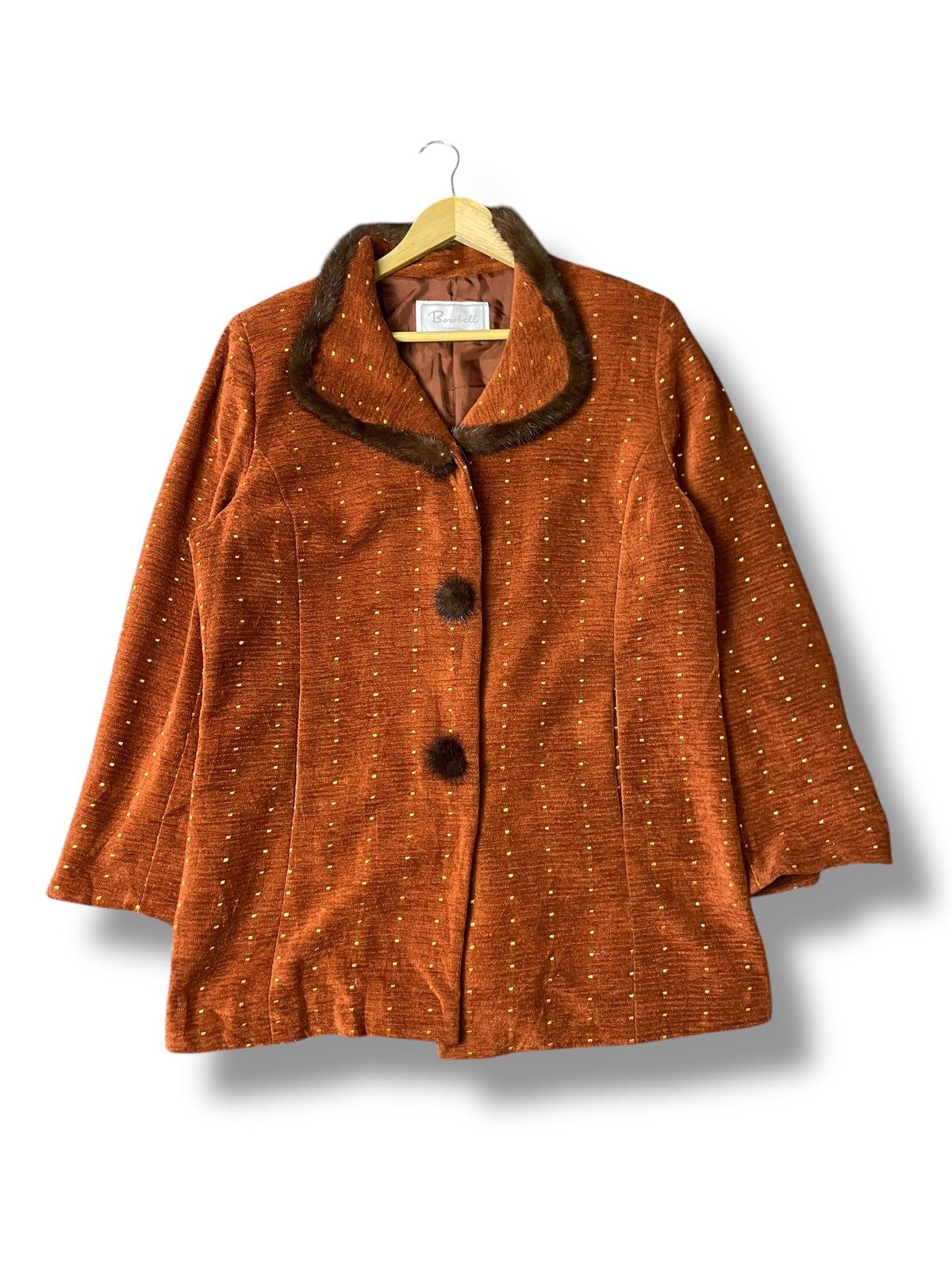 Japanese Brand × Vintage Bowbell Brand Designer Velvet Jacket (64) Size US S / EU 44-46 / 1 - 1 Thumbnail