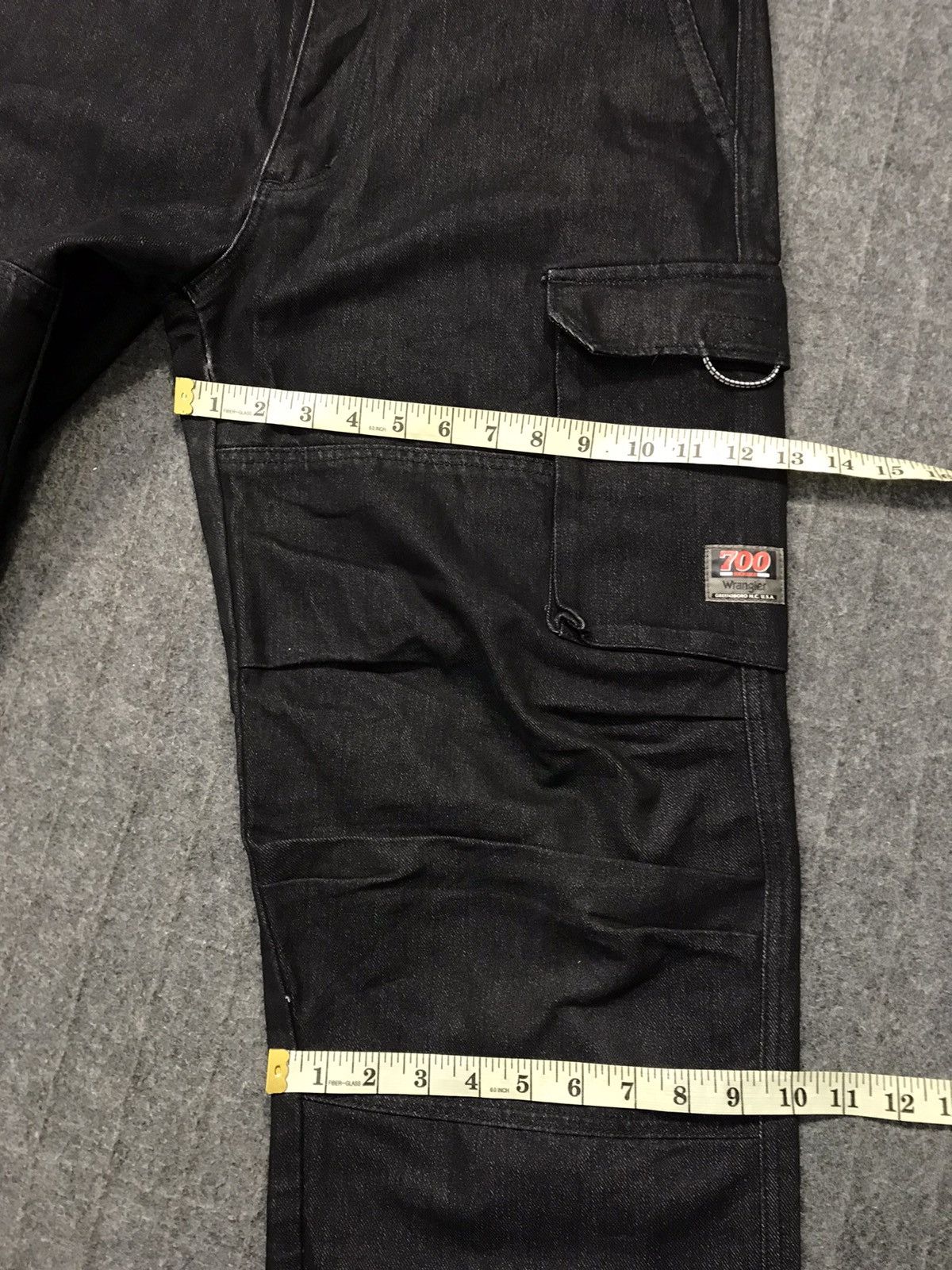 Japanese Brand Wrangler 700 Series Multipockets Denim Baggy Super Black Size US 32 / EU 48 - 11 Thumbnail