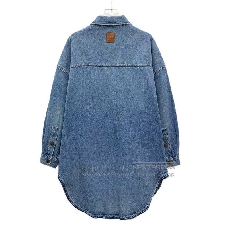 Loewe Loewe Blue washed vintage denim shirt jacket with single-b Size XS / US 0-2 / IT 36-38 - 2 Thumbnail