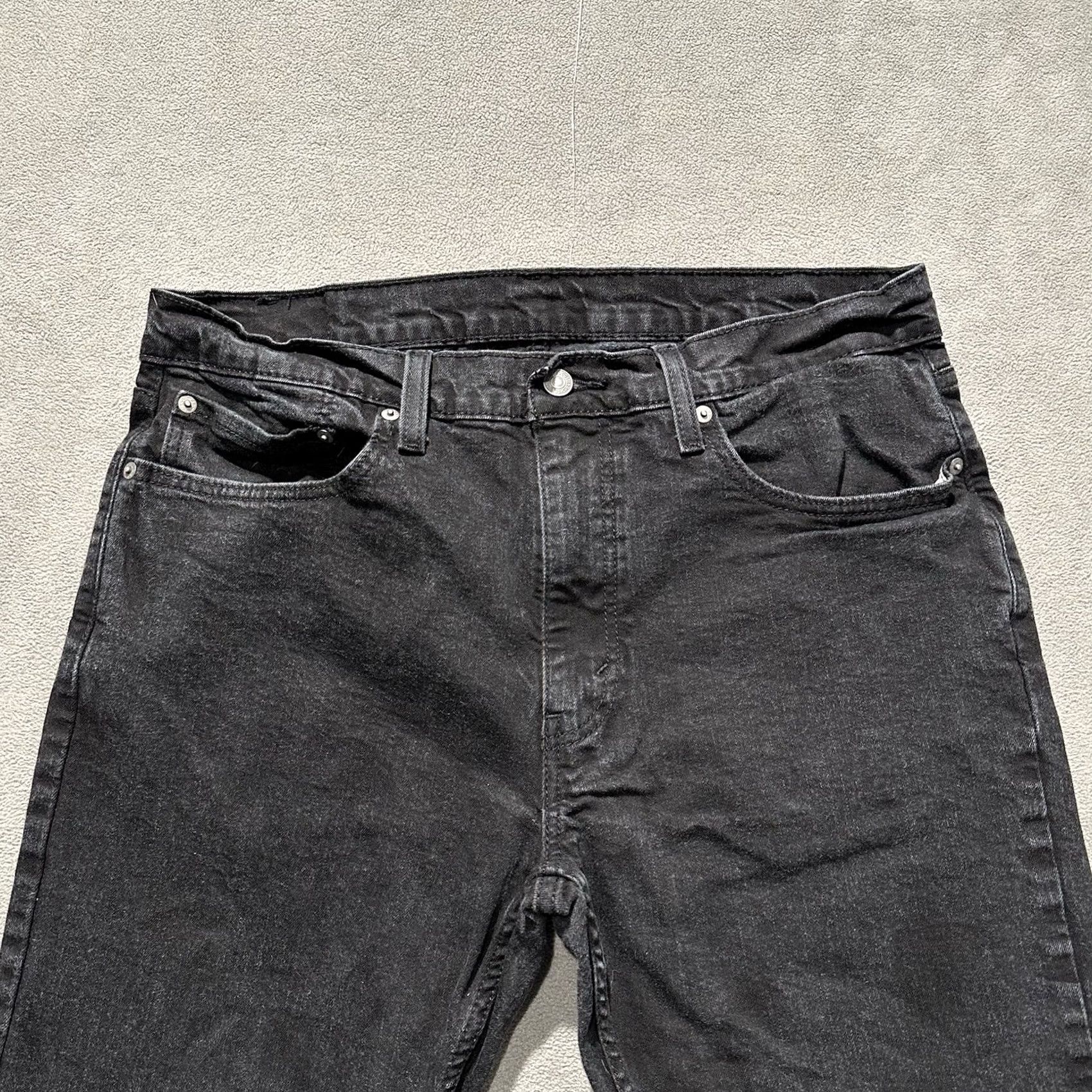 Levi's Levi's Jeans Mens Black Denim Relaxed Fit Straight Leg Stretch 36x32 Size US 36 / EU 52 - 3 Thumbnail