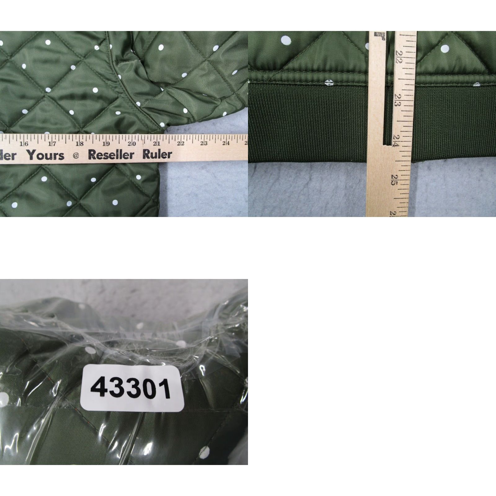 Primitive Primitive Apparel Green Full Zip Quilted Bomber Jacket Mens Medium Polka Dot Size US M / EU 48-50 / 2 - 8 Thumbnail
