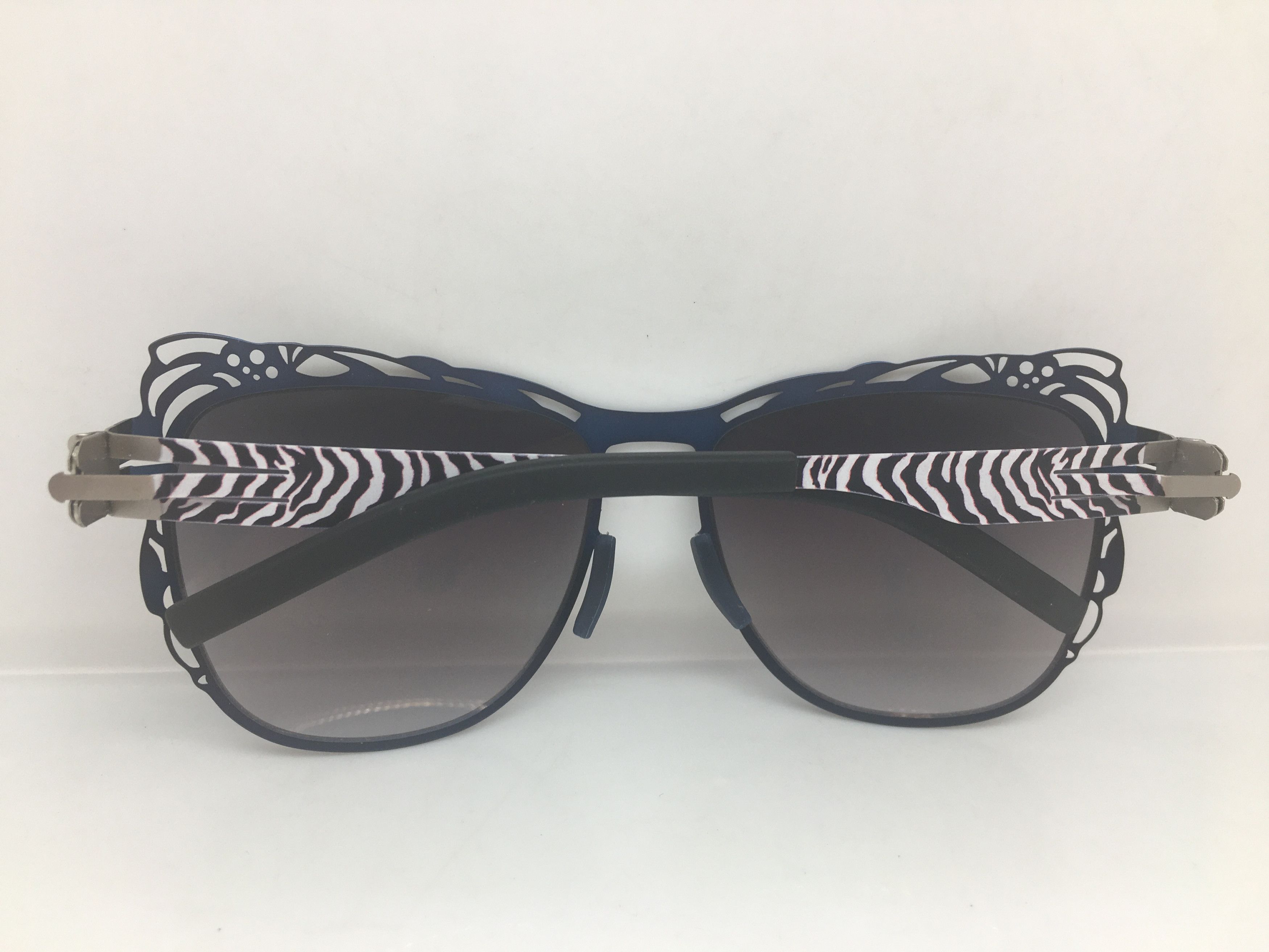 Other AC Berlin Navy Blue Alloy Oversize Sunglasses Frame Size ONE SIZE - 8 Thumbnail