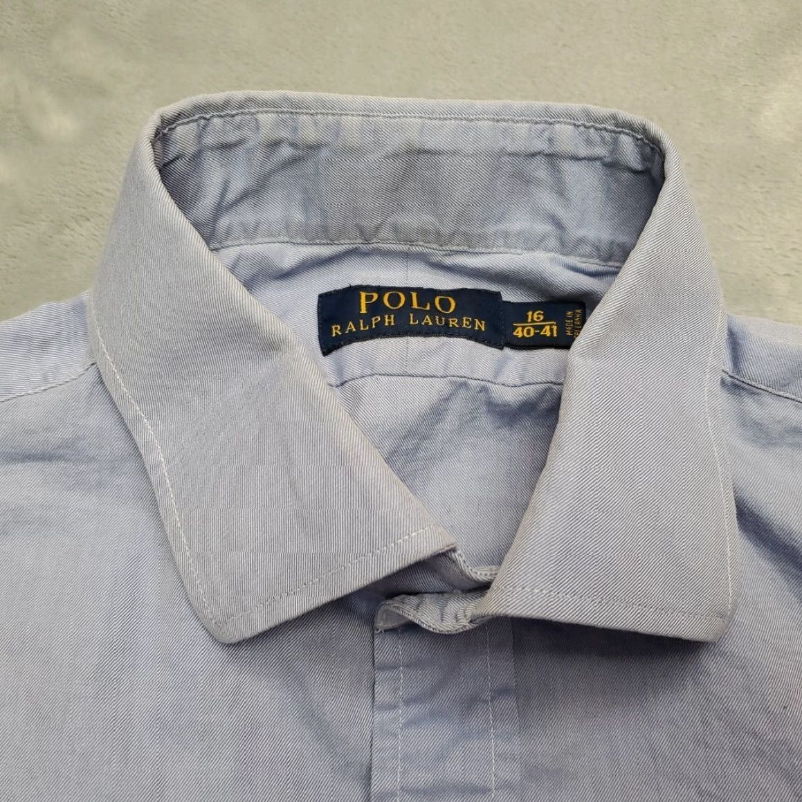 Polo Ralph Lauren Polo Ralph Lauren Shirt Mens 16 Blue Long Sleeve 100% Cotton Dress Casual Button-Up Size US L / EU 52-54 / 3 - 6 Thumbnail