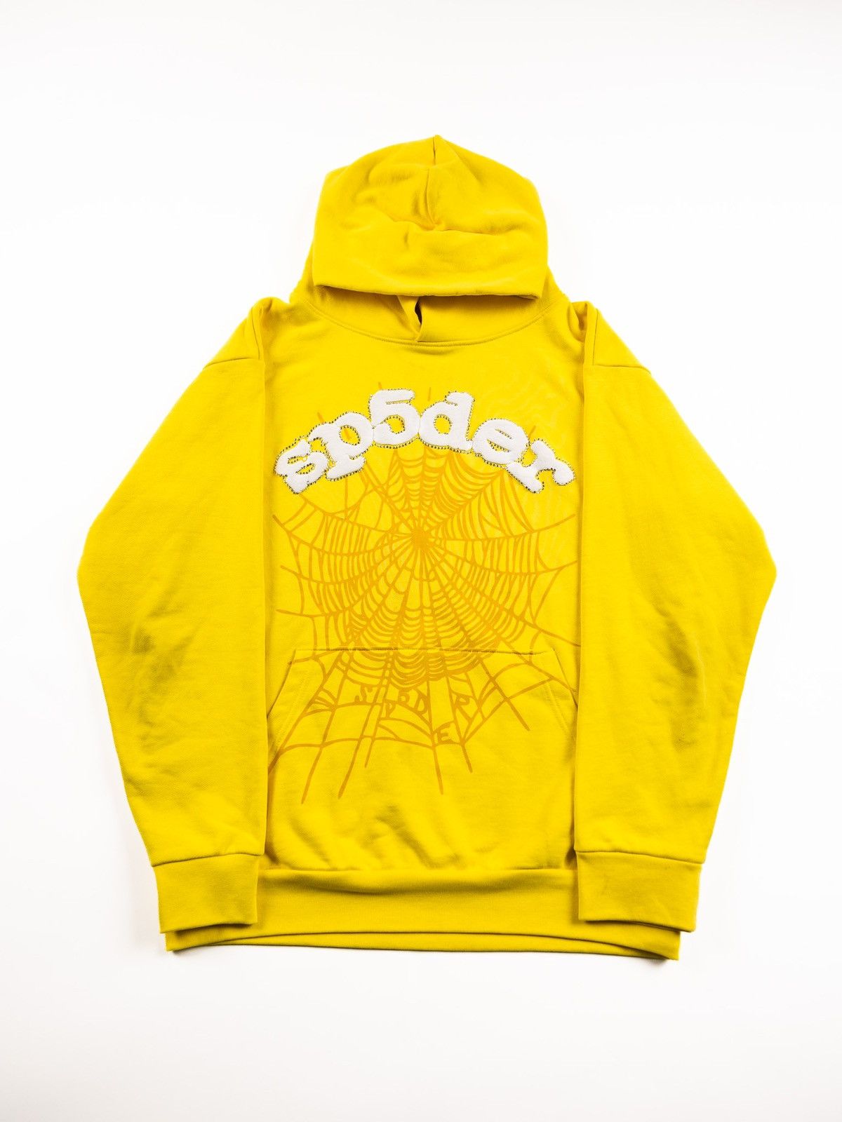 Yellow Sp5der Hoodie T Shirt Sweatshirt Reprinted Replica