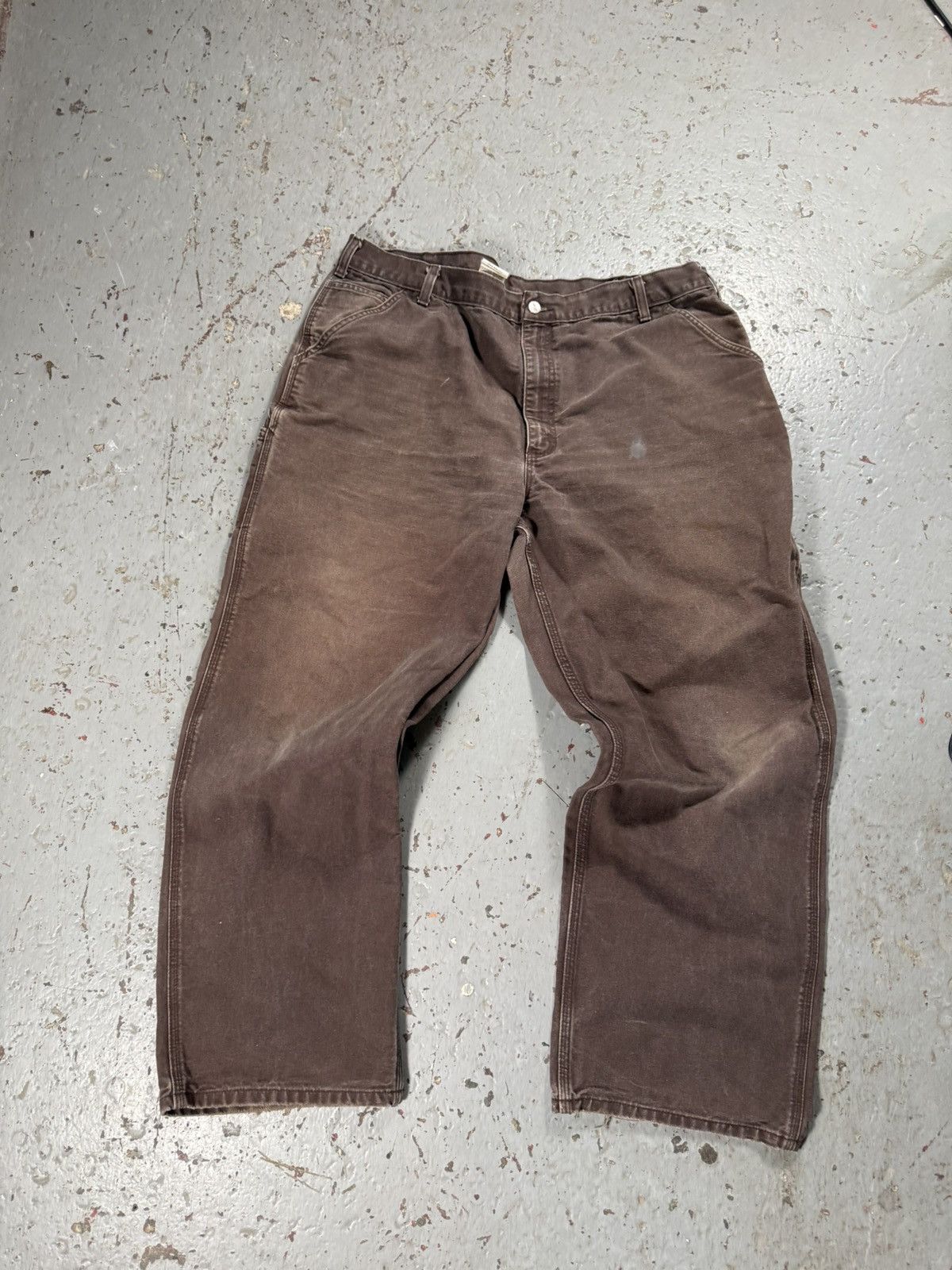 Carhartt Vintage Distressed Faded Mocha Brown Carhartt Carpenter Pant Size US 42 / EU 58 - 6 Thumbnail