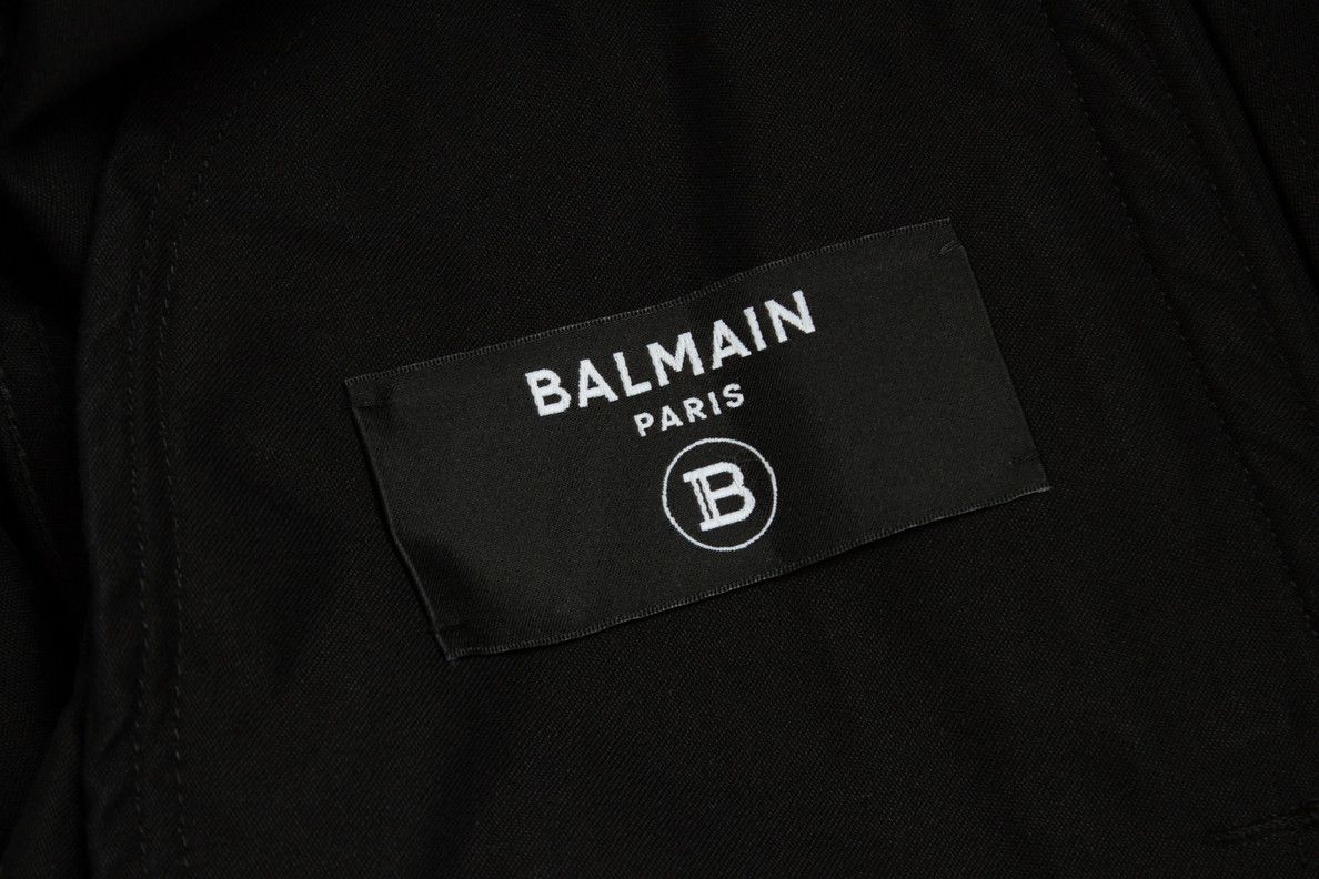 Balmain Balmain, Black cotton hooded parka Size US M / EU 48-50 / 2 - 8 Thumbnail