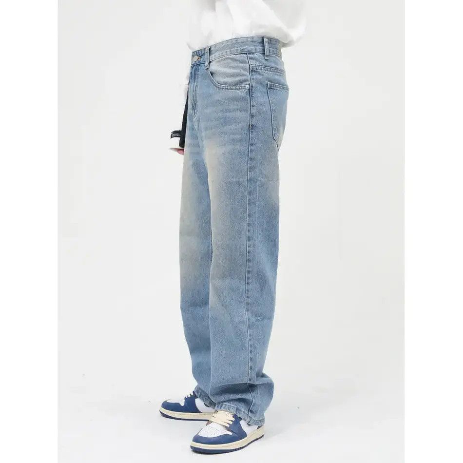 Japanese Brand Retro high street straight leg casual jeans Size US 32 / EU 48 - 2 Thumbnail