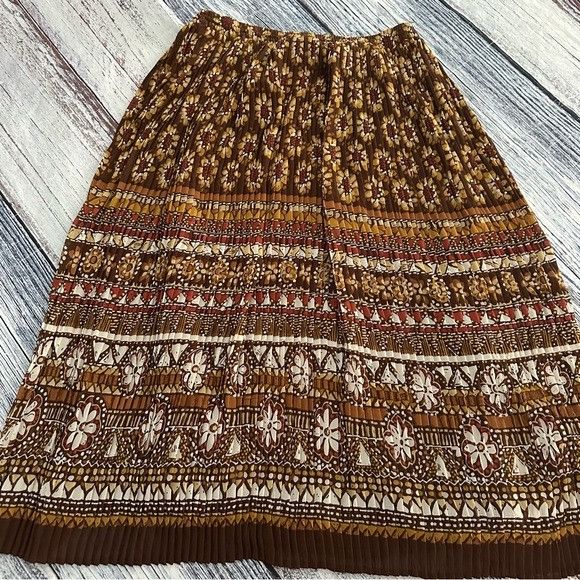Vintage Vintage Alfred Dunner Pleated Midi Skirt Size 34" / US 12 / IT 48 - 4 Thumbnail