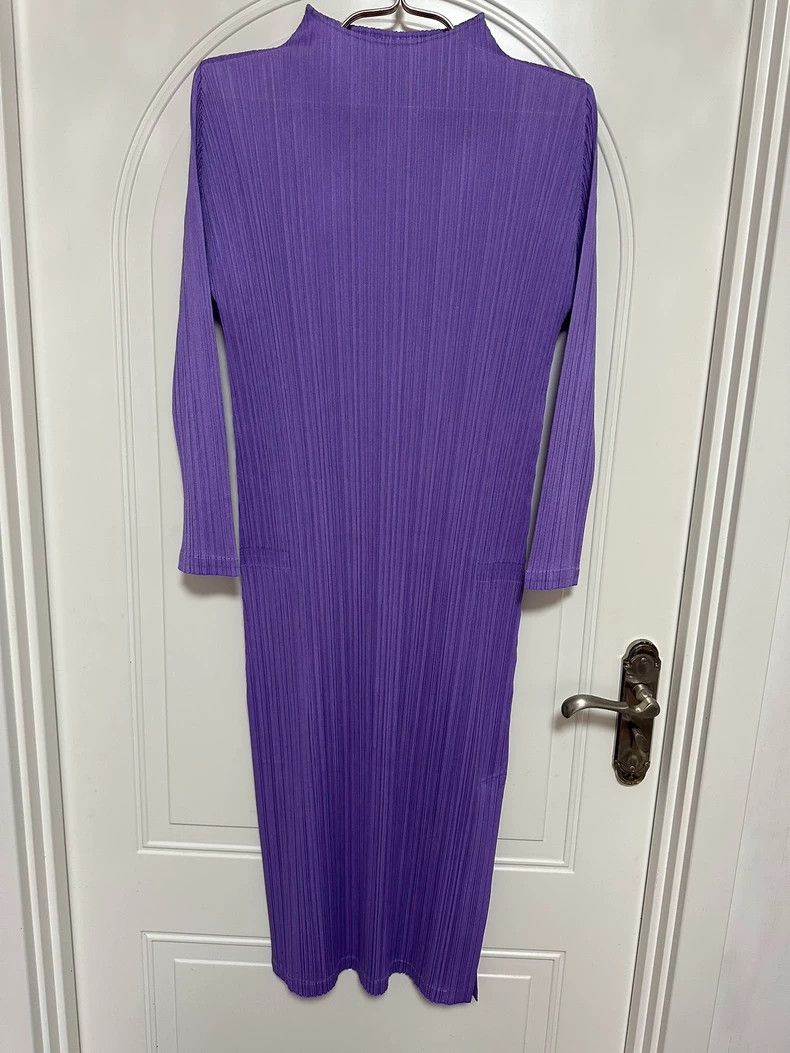 Issey Miyake Issey Miyake size:3 Purple long-sleeved dress Size M / US 6-8 / IT 42-44 - 2 Thumbnail
