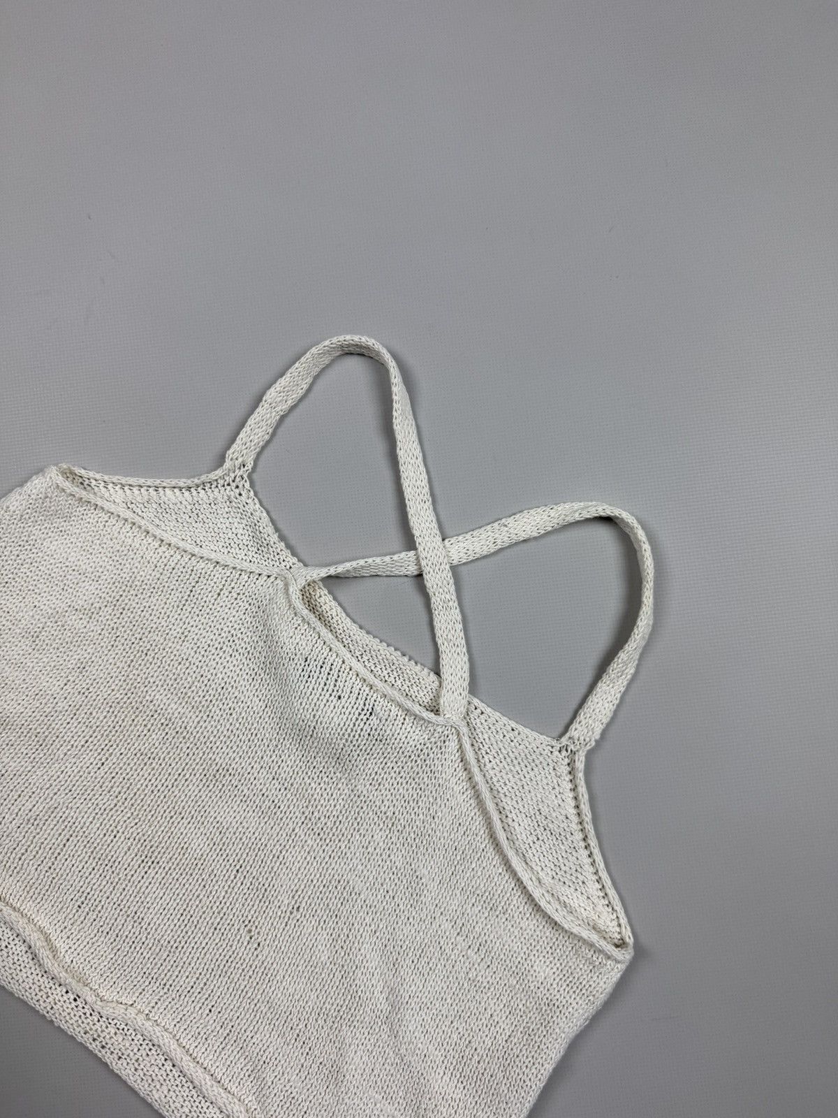 Sarah Pacini Sarah Pacini Y2K AvantGarde Cropped Knit Sleeveless Tank Top Size ONE SIZE - 11 Thumbnail
